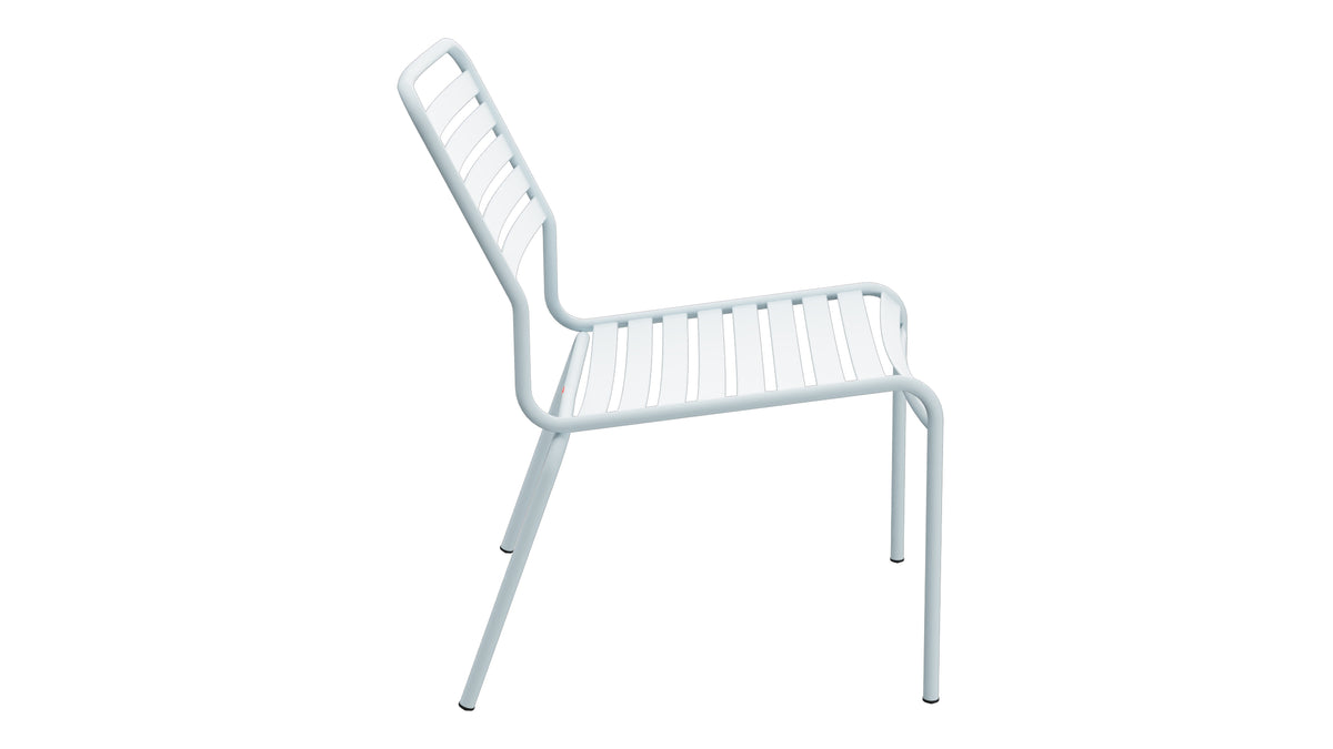Rigi Lättli-Salonsessel ohne Armlehne in Pastellblau präsentiert im Onlineshop von KAQTU Design AG. Outdoor-Sessel ist von Schaffner