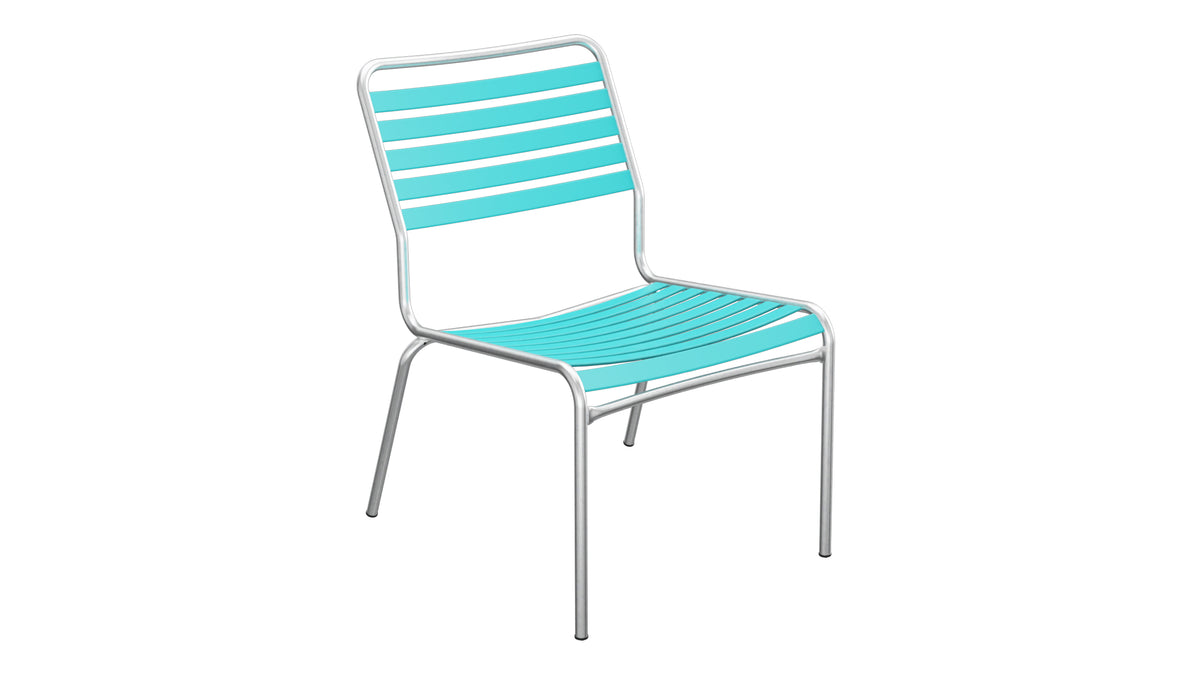 Rigi Lättli-Salonsessel ohne Armlehne in Türkis präsentiert im Onlineshop von KAQTU Design AG. Outdoor-Sessel ist von Schaffner