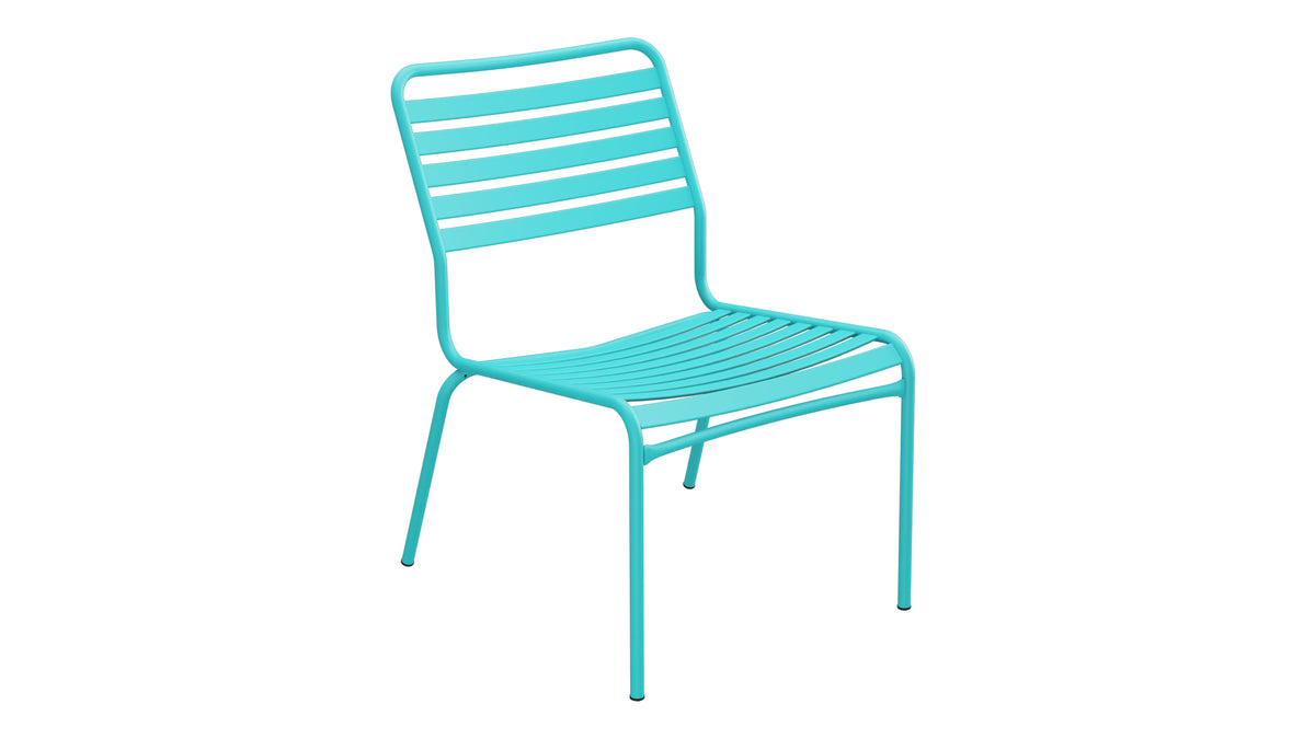 Rigi Lättli-Salonsessel ohne Armlehne in Türkis präsentiert im Onlineshop von KAQTU Design AG. Outdoor-Sessel ist von Schaffner