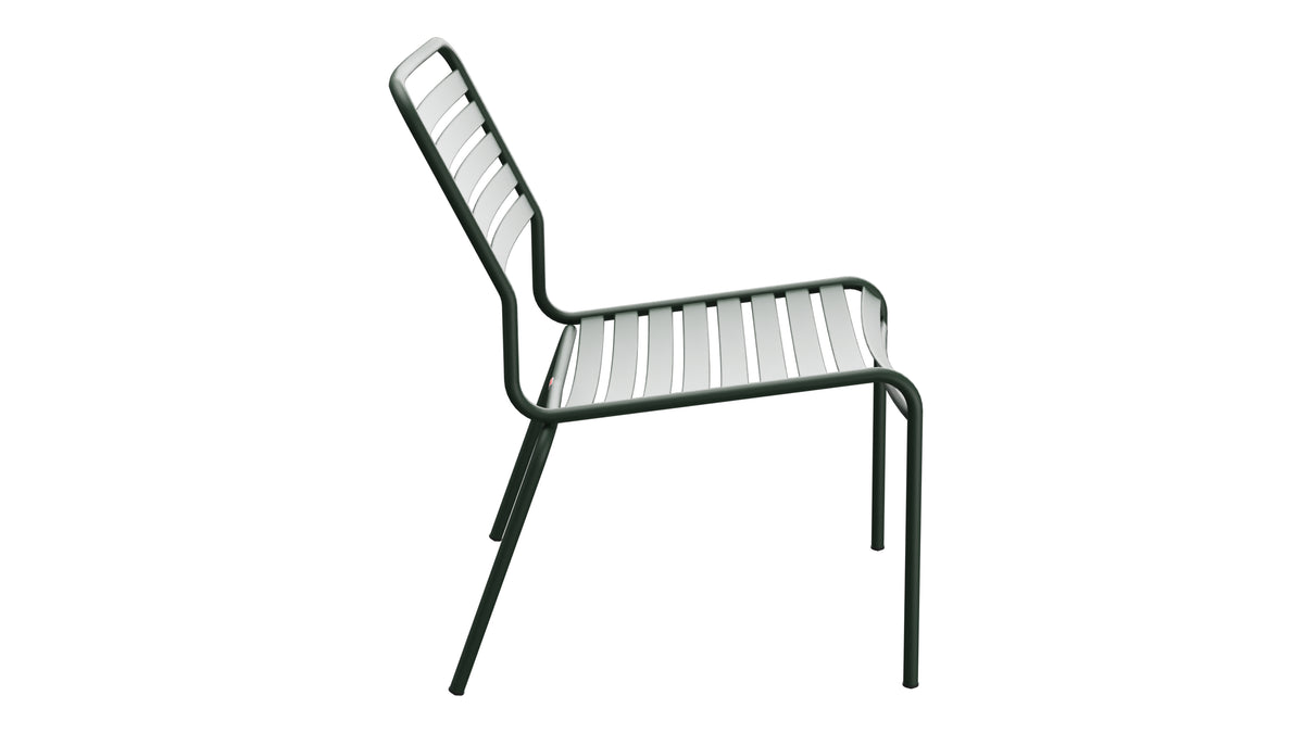 Rigi Lättli-Salonsessel ohne Armlehne in Tannengrün präsentiert im Onlineshop von KAQTU Design AG. Outdoor-Sessel ist von Schaffner