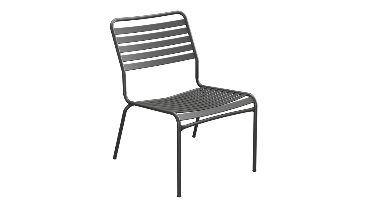 Rigi Lättli-Salonsessel ohne Armlehne in Anthrazit präsentiert im Onlineshop von KAQTU Design AG. Outdoor-Sessel ist von Schaffner