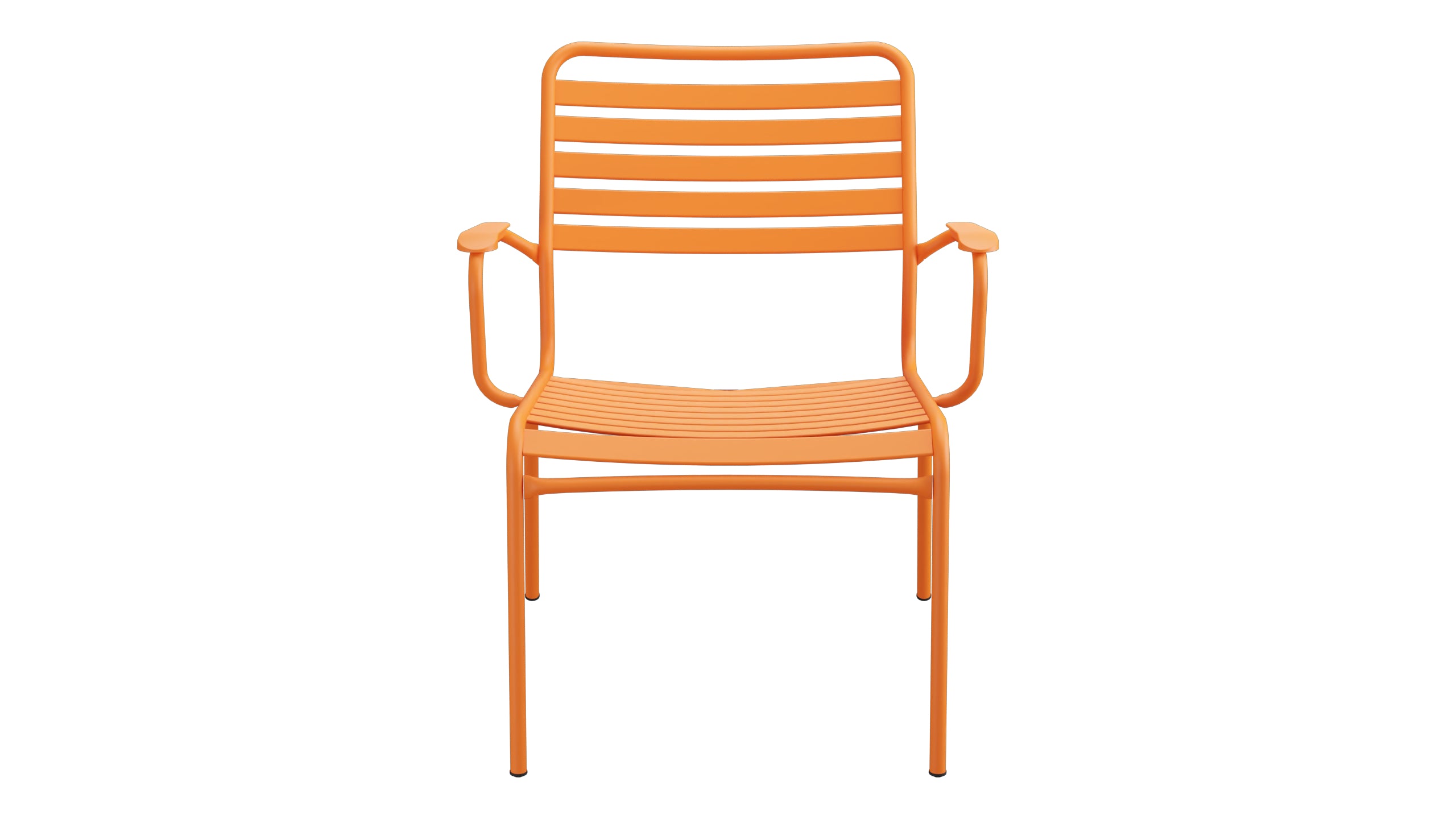 Rigi Lättli-Salonsessel mit Armlehne in Orange präsentiert im Onlineshop von KAQTU Design AG. Gartenstuhl mit Armlehnen ist von Schaffner
