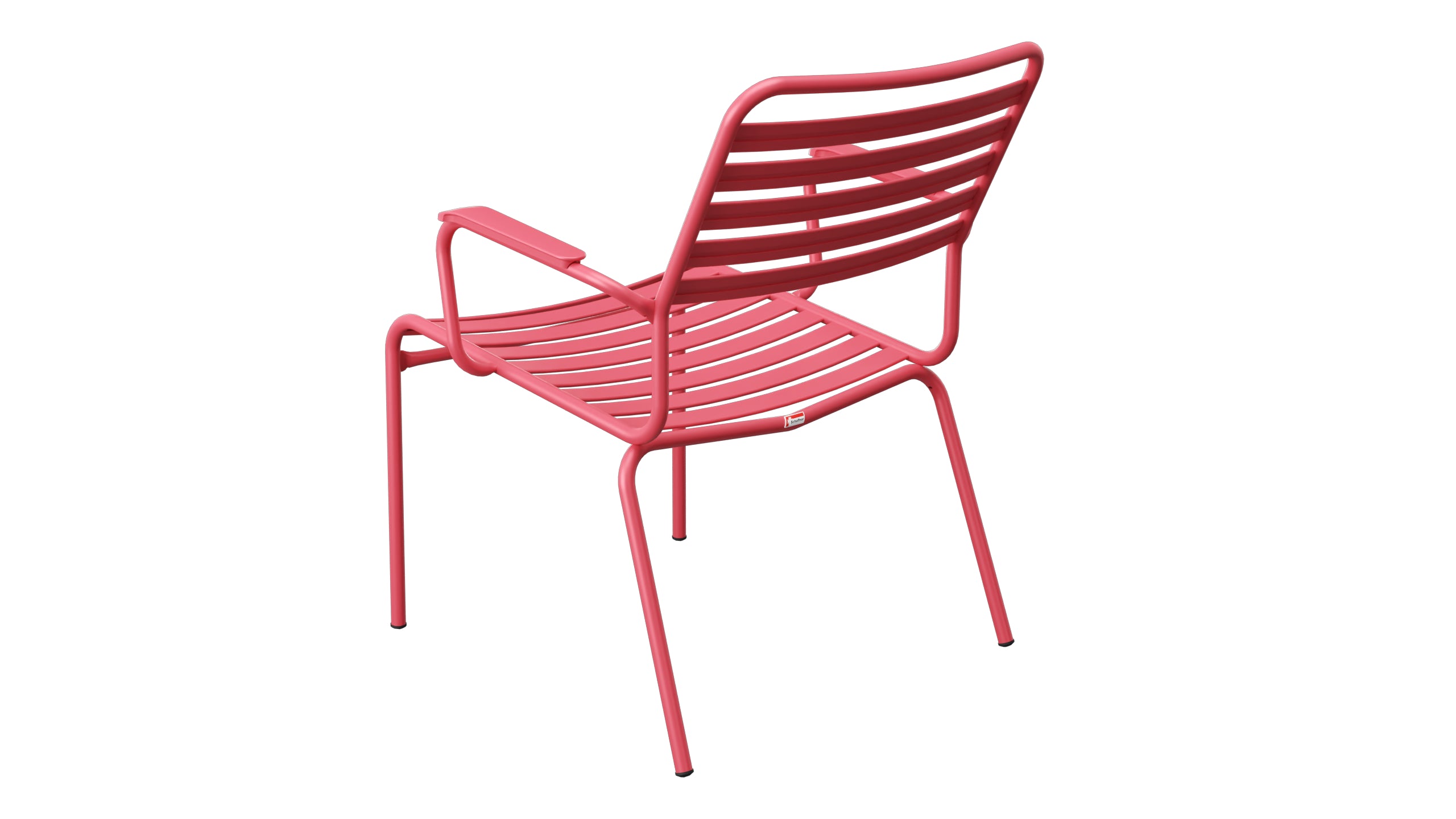 Rigi Lättli-Salonsessel mit Armlehne in Ahornrot präsentiert im Onlineshop von KAQTU Design AG. Gartenstuhl mit Armlehnen ist von Schaffner
