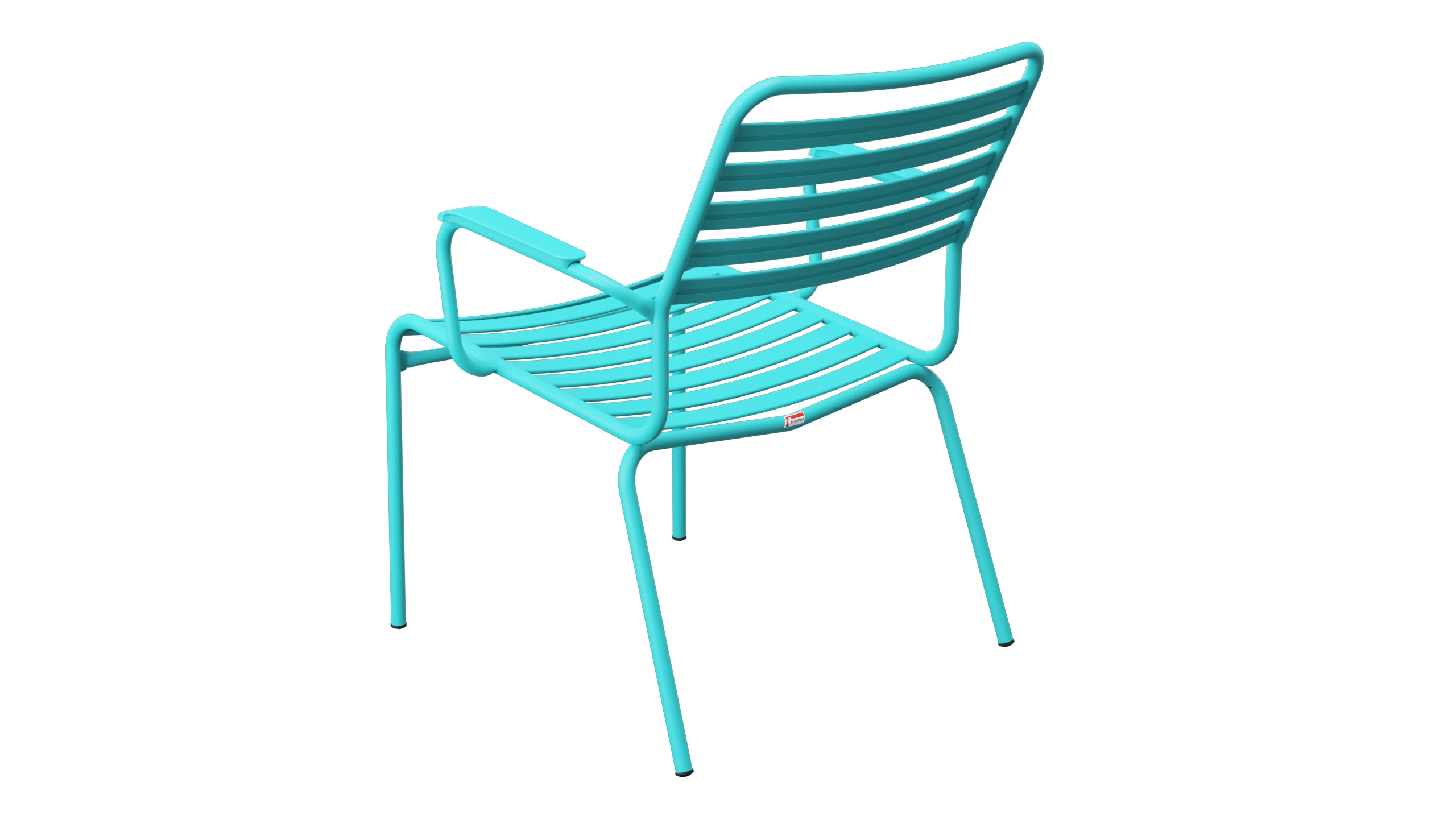 Rigi Lättli-Salonsessel mit Armlehne in Türkis präsentiert im Onlineshop von KAQTU Design AG. Gartenstuhl mit Armlehnen ist von Schaffner
