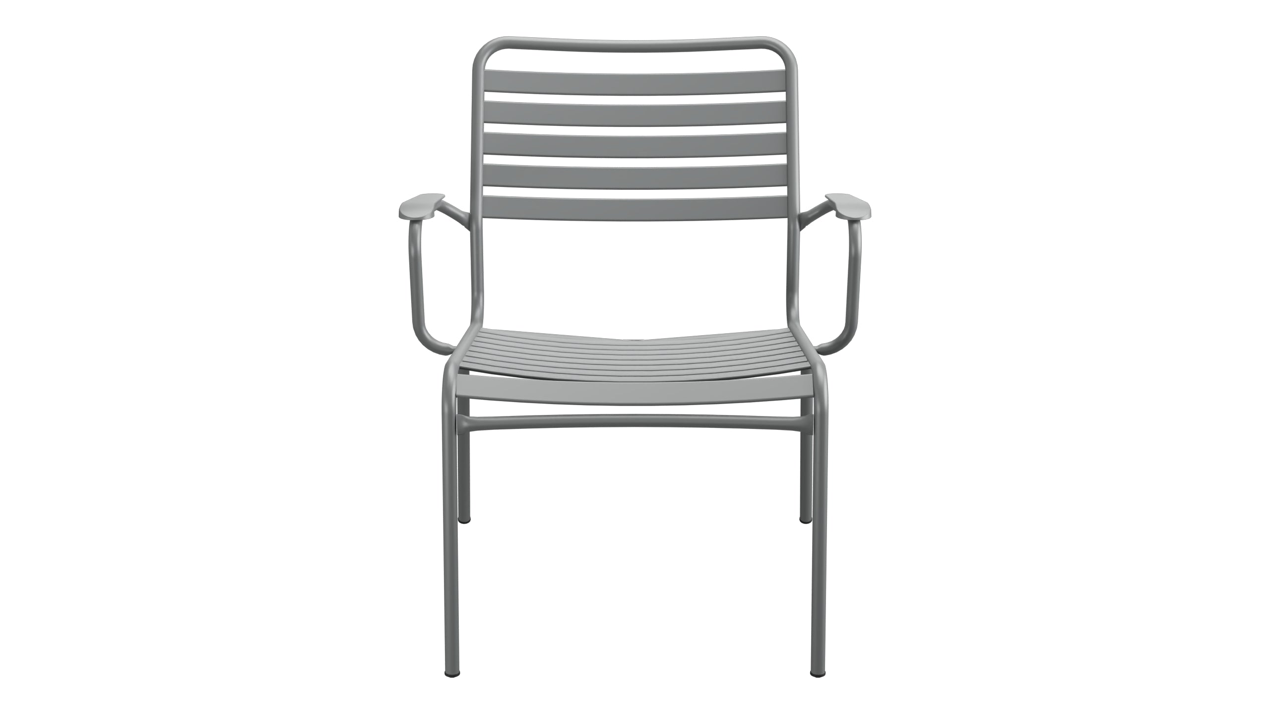 Rigi Lättli-Salonsessel mit Armlehne in Graphit präsentiert im Onlineshop von KAQTU Design AG. Gartenstuhl mit Armlehnen ist von Schaffner