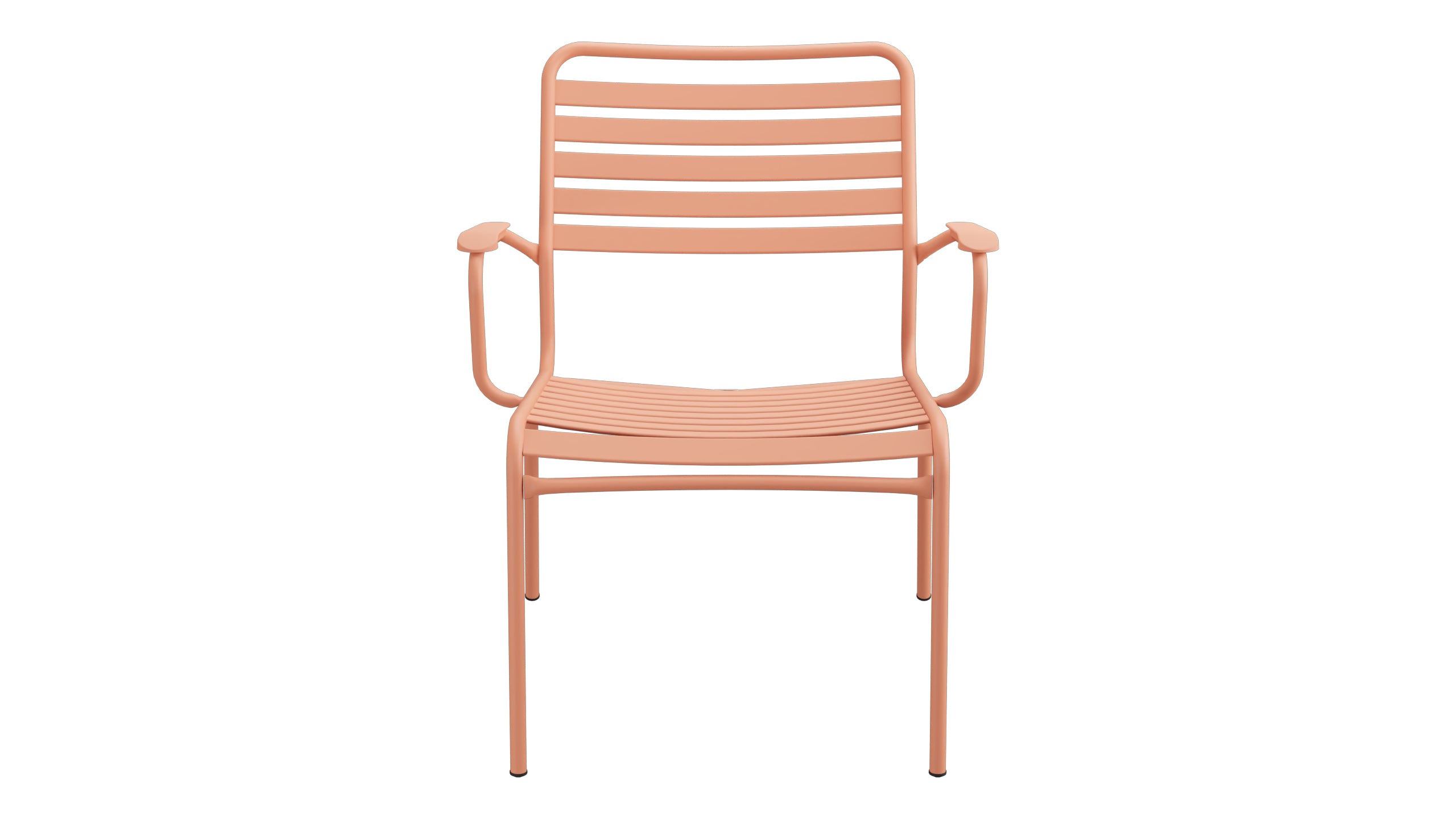 Rigi Lättli-Salonsessel mit Armlehne in Pastellterracotta präsentiert im Onlineshop von KAQTU Design AG. Gartenstuhl mit Armlehnen ist von Schaffner