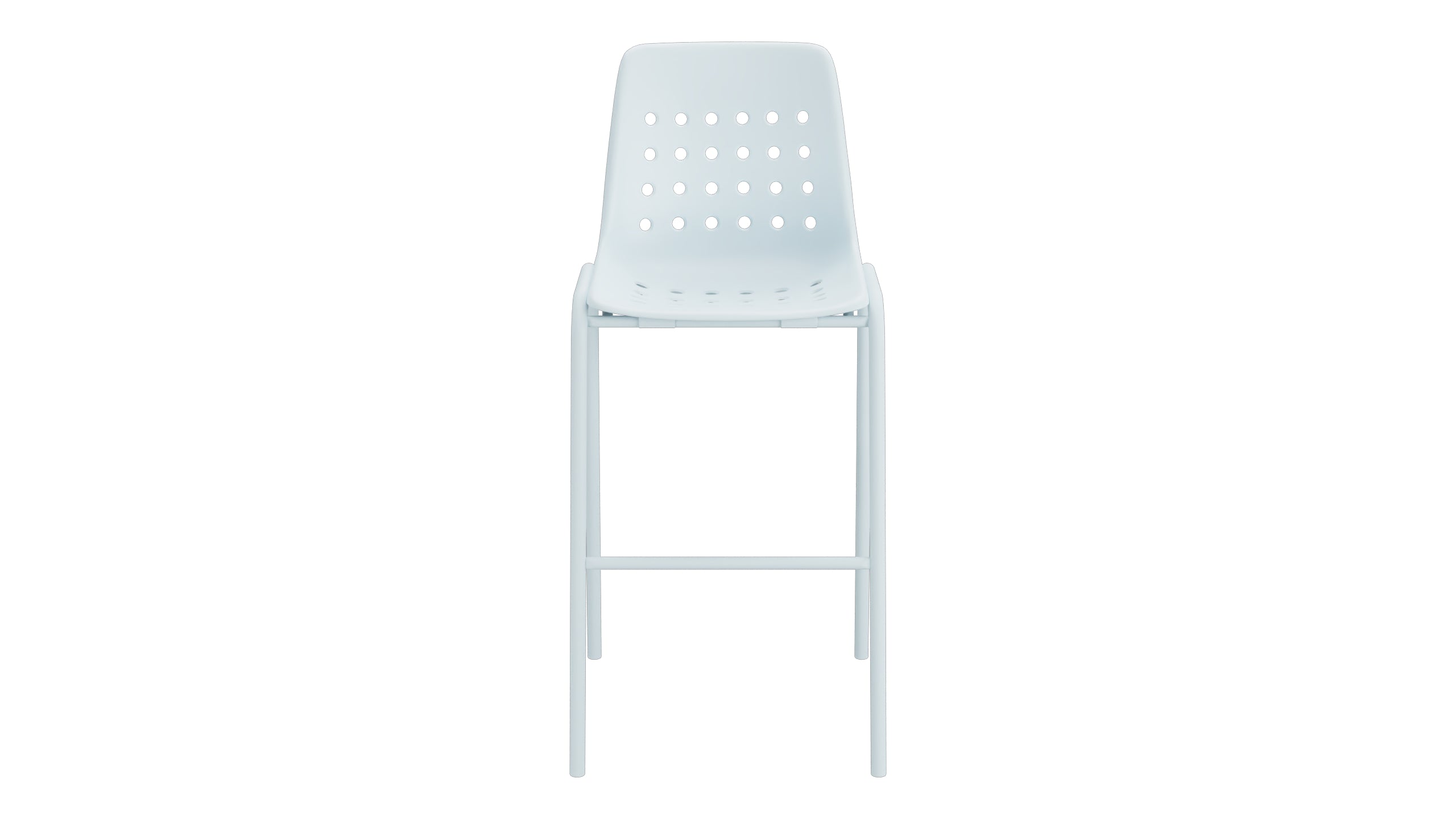 Bermuda Schalen-Barstuhl ohne Armlehne in Pastellblau präsentiert im Onlineshop von KAQTU Design AG. Outdoor-Barstuhl ist von Schaffner