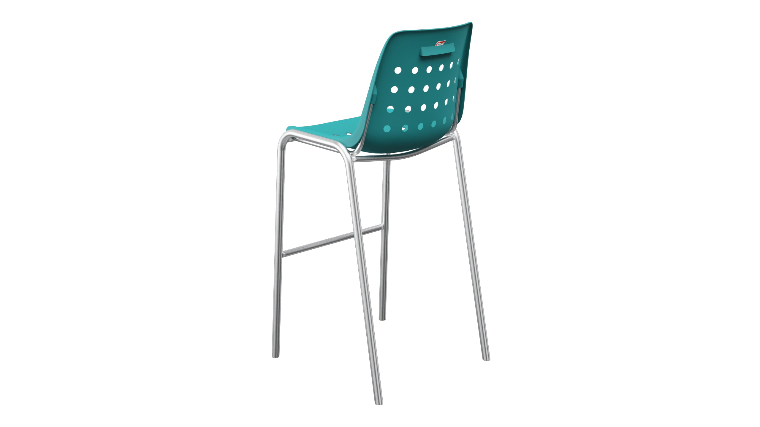 Bermuda Schalen-Barstuhl ohne Armlehne in Kaliblau präsentiert im Onlineshop von KAQTU Design AG. Outdoor-Barstuhl ist von Schaffner