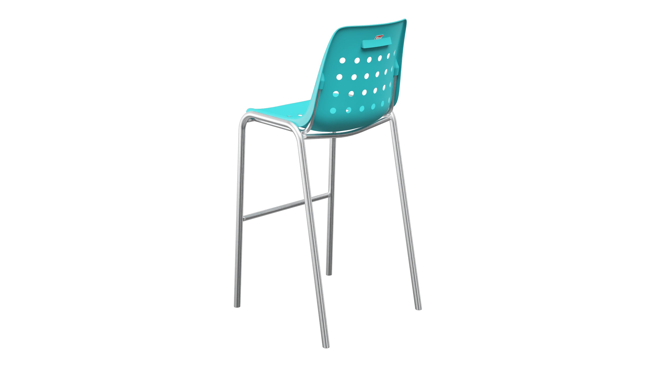 Bermuda Schalen-Barstuhl ohne Armlehne in Türkis präsentiert im Onlineshop von KAQTU Design AG. Outdoor-Barstuhl ist von Schaffner