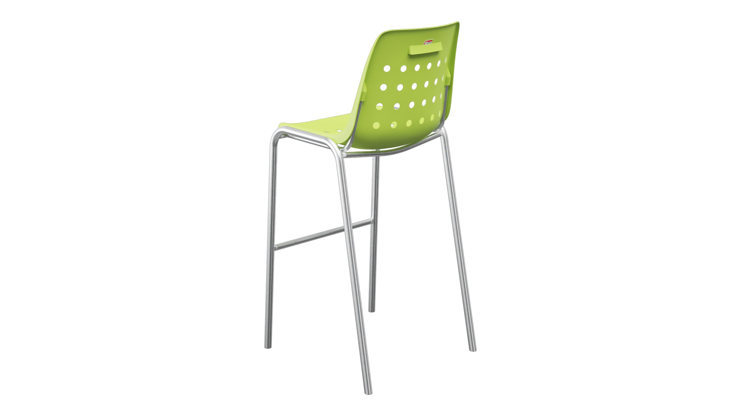 Bermuda Schalen-Barstuhl ohne Armlehne in Hellgrün präsentiert im Onlineshop von KAQTU Design AG. Outdoor-Barstuhl ist von Schaffner