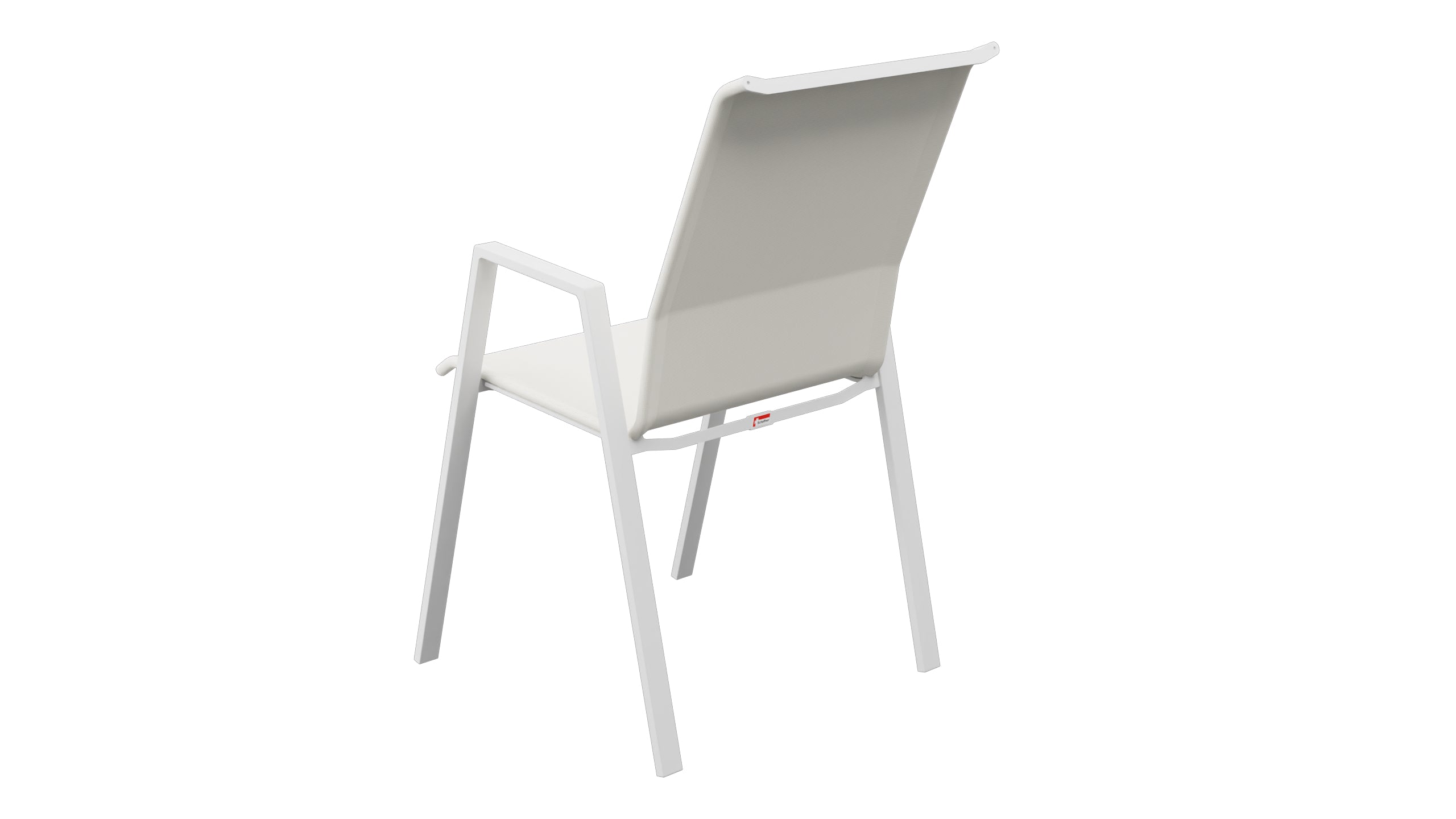 Luzern Textil-Sessel mit Armlehne Comfort in Weiss präsentiert im Onlineshop von KAQTU Design AG. Gartenstuhl ist von Schaffner