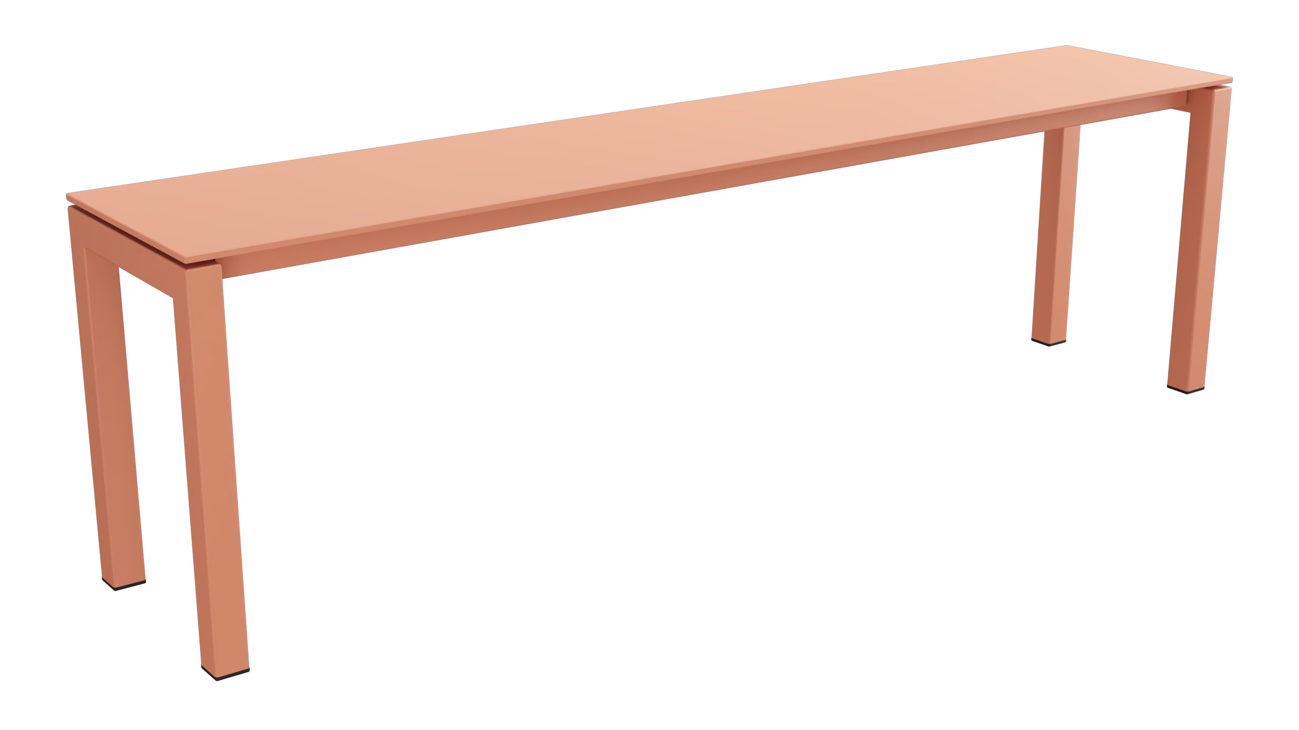 Luzern Glasfaser-Gartenbank Decor 160x32 in Pastellterracotta präsentiert im Onlineshop von KAQTU Design AG. Gartenbank ist von Schaffner