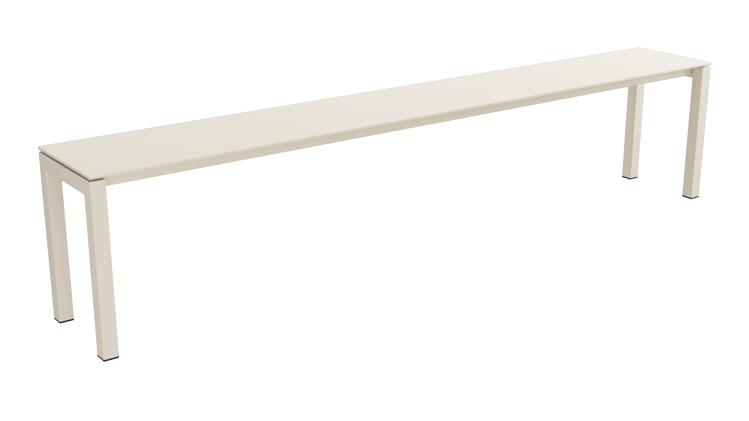 Luzern Glasfaser-Gartenbank 206x32 in Pastellsand präsentiert im Onlineshop von KAQTU Design AG. Gartenbank ist von Schaffner