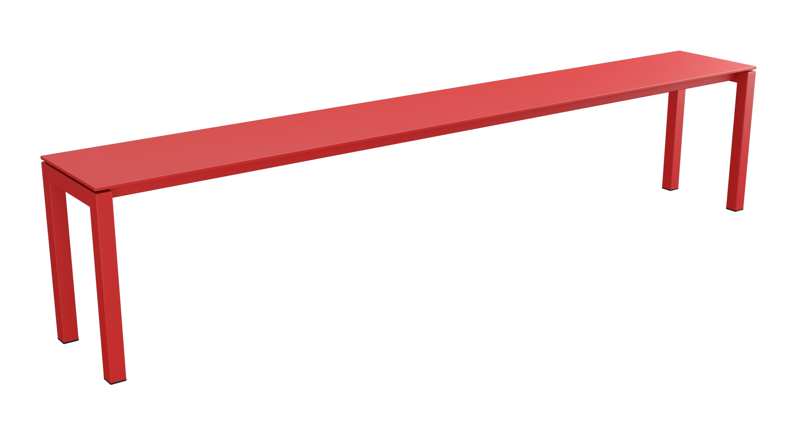 Luzern Glasfaser-Gartenbank 206x32 in Rot präsentiert im Onlineshop von KAQTU Design AG. Gartenbank ist von Schaffner