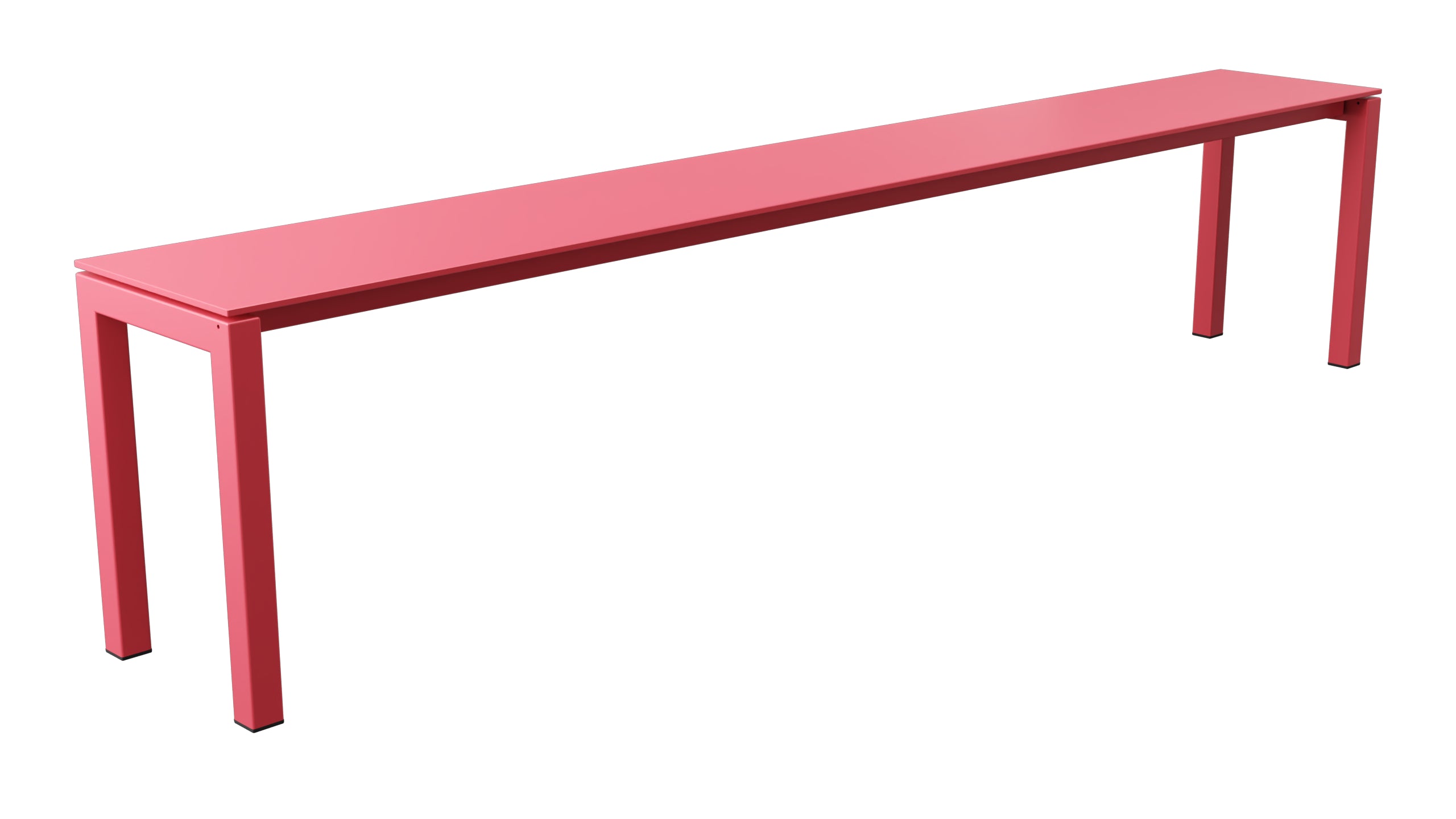 Luzern Glasfaser-Gartenbank 206x32 in Ahornrot präsentiert im Onlineshop von KAQTU Design AG. Gartenbank ist von Schaffner