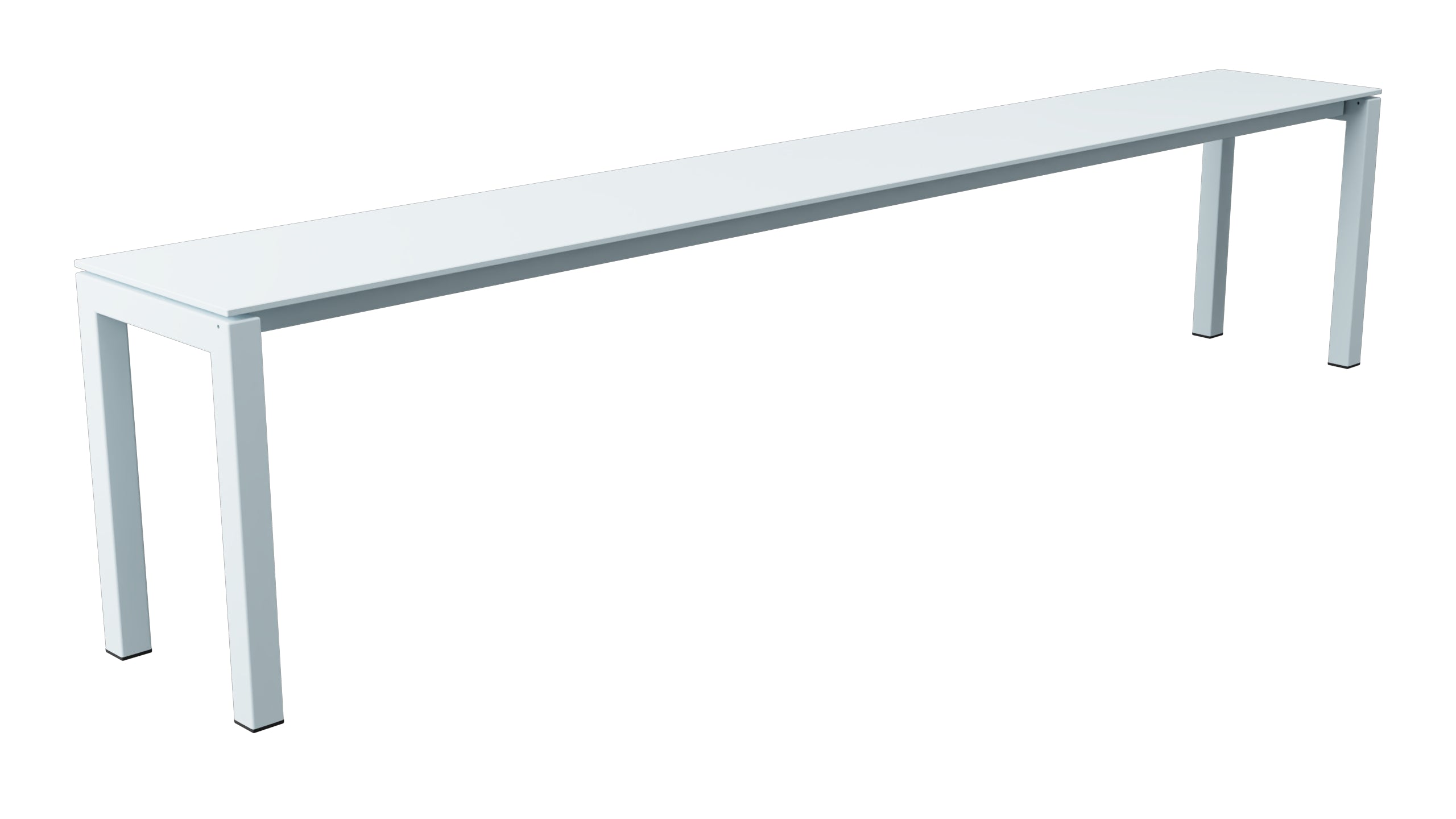 Luzern Glasfaser-Gartenbank 206x32 in Pastellblau präsentiert im Onlineshop von KAQTU Design AG. Gartenbank ist von Schaffner