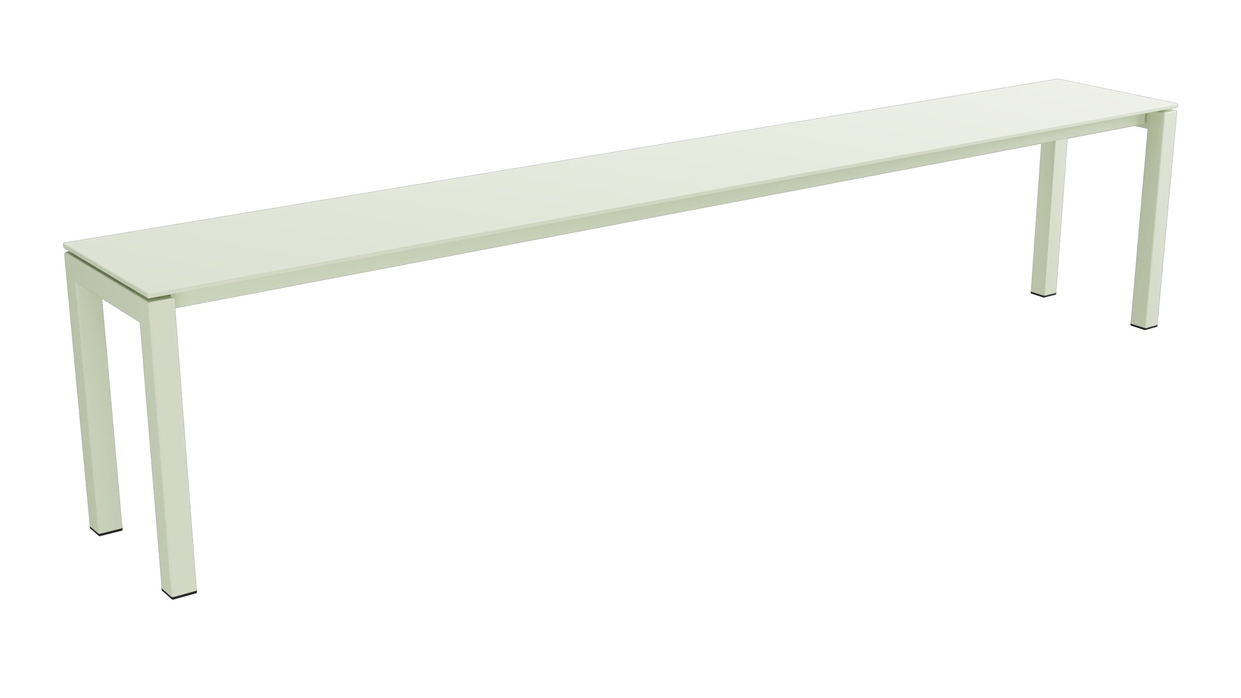 Luzern Glasfaser-Gartenbank 206x32 in Pastellgrün präsentiert im Onlineshop von KAQTU Design AG. Gartenbank ist von Schaffner