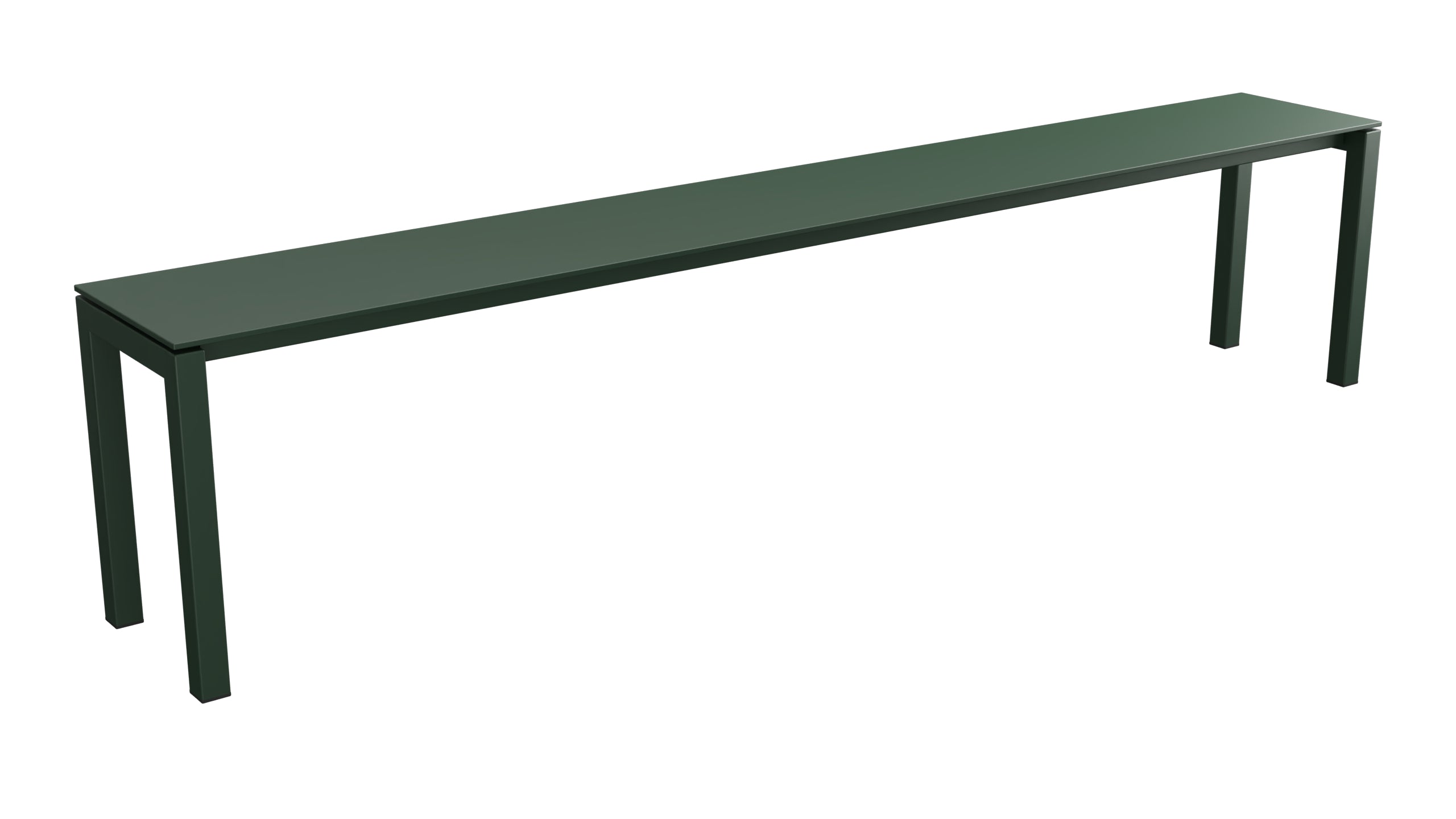 Luzern Glasfaser-Gartenbank 206x32 in Tannengrün präsentiert im Onlineshop von KAQTU Design AG. Gartenbank ist von Schaffner