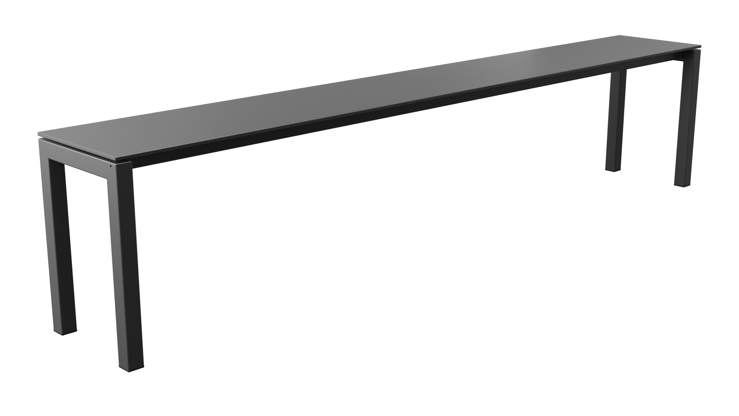 Luzern Glasfaser-Gartenbank 206x32 in Anthrazit präsentiert im Onlineshop von KAQTU Design AG. Gartenbank ist von Schaffner