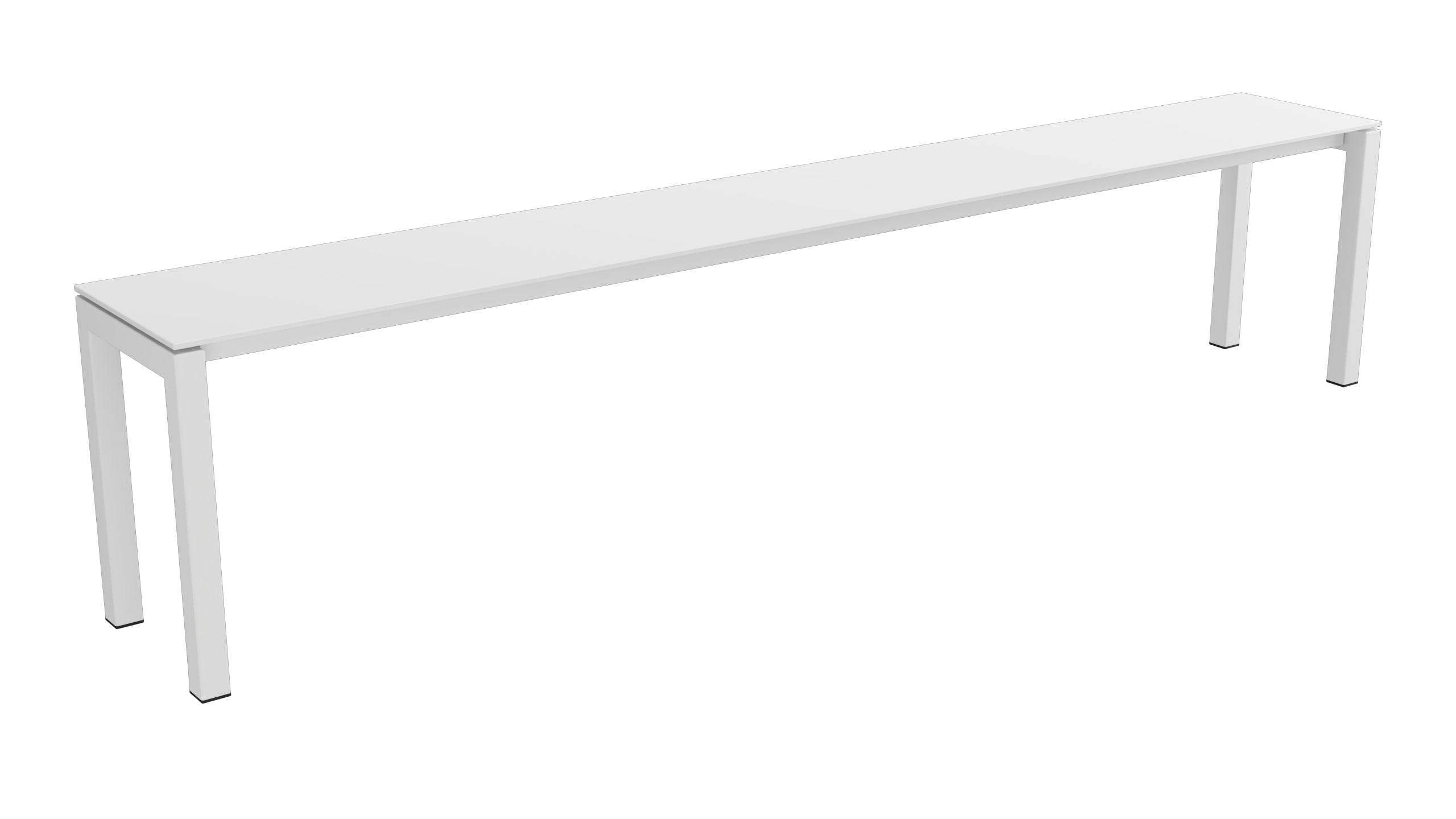 Luzern Glasfaser-Gartenbank 206x32 in Weiss präsentiert im Onlineshop von KAQTU Design AG. Gartenbank ist von Schaffner