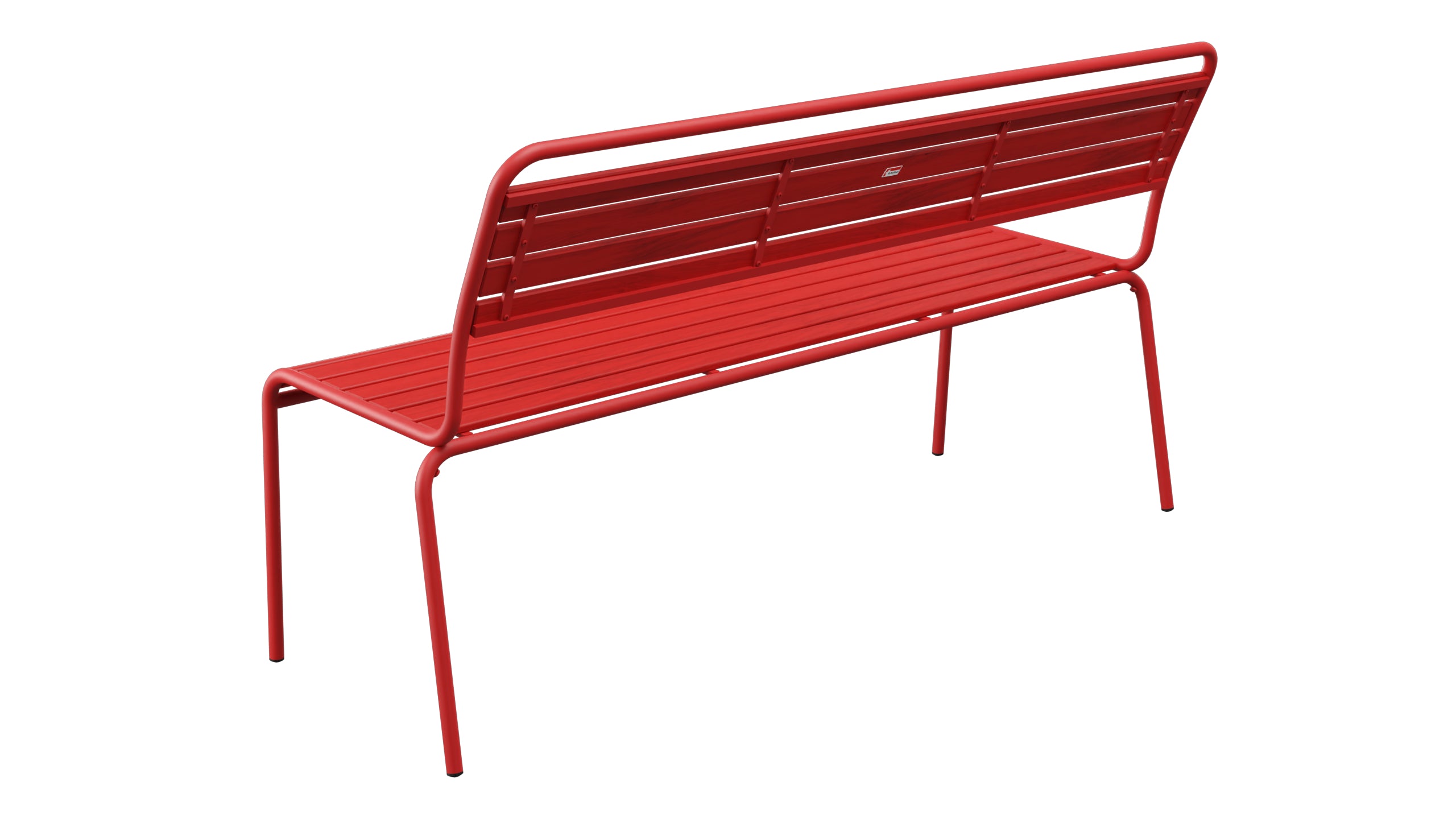 Rigi Holzlatten-3er-Gartenbank ohne Armlehne in Rot präsentiert im Onlineshop von KAQTU Design AG. Gartenbank ist von Schaffner
