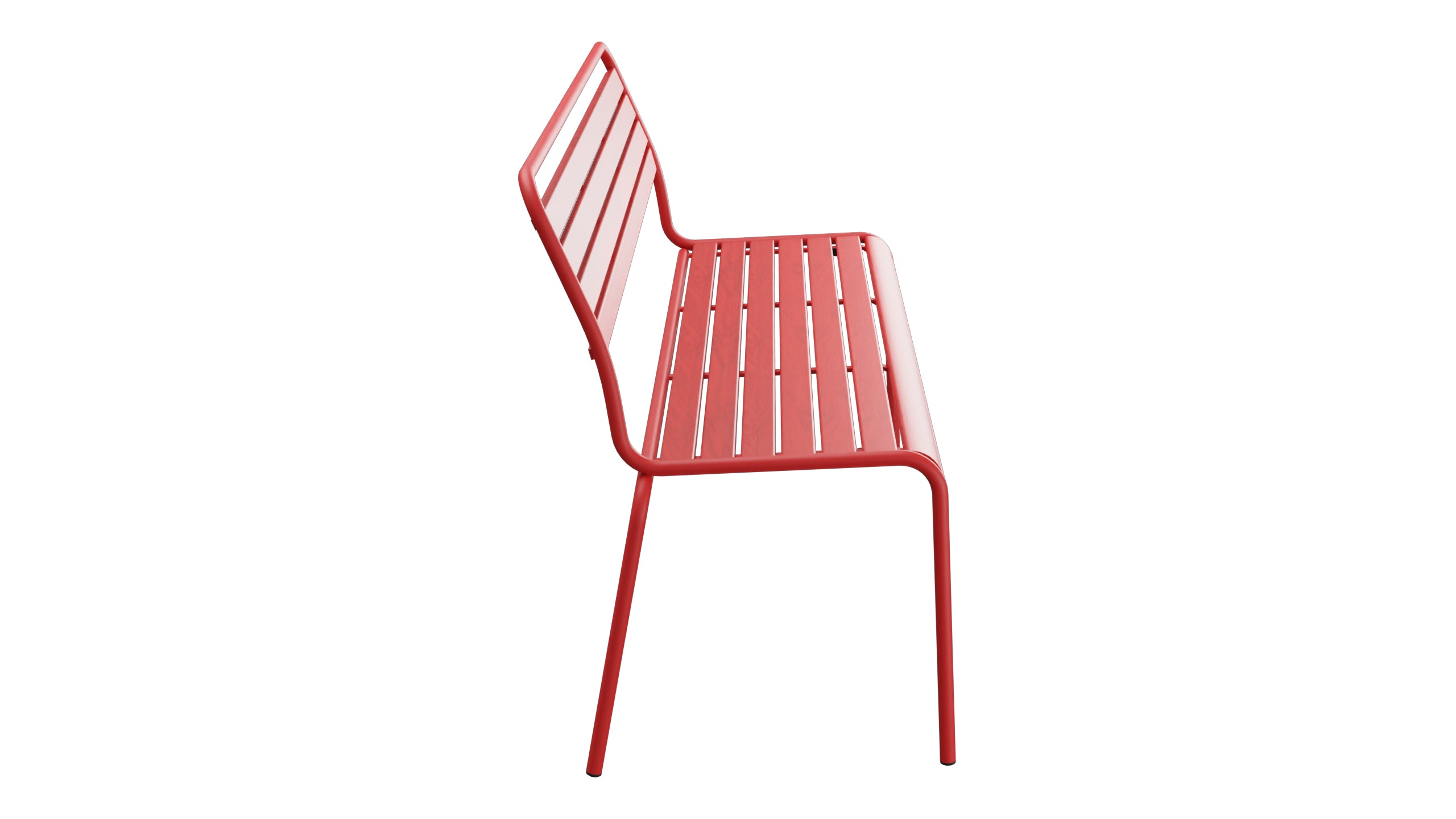 Rigi Holzlatten-3er-Gartenbank ohne Armlehne in Rot präsentiert im Onlineshop von KAQTU Design AG. Gartenbank ist von Schaffner
