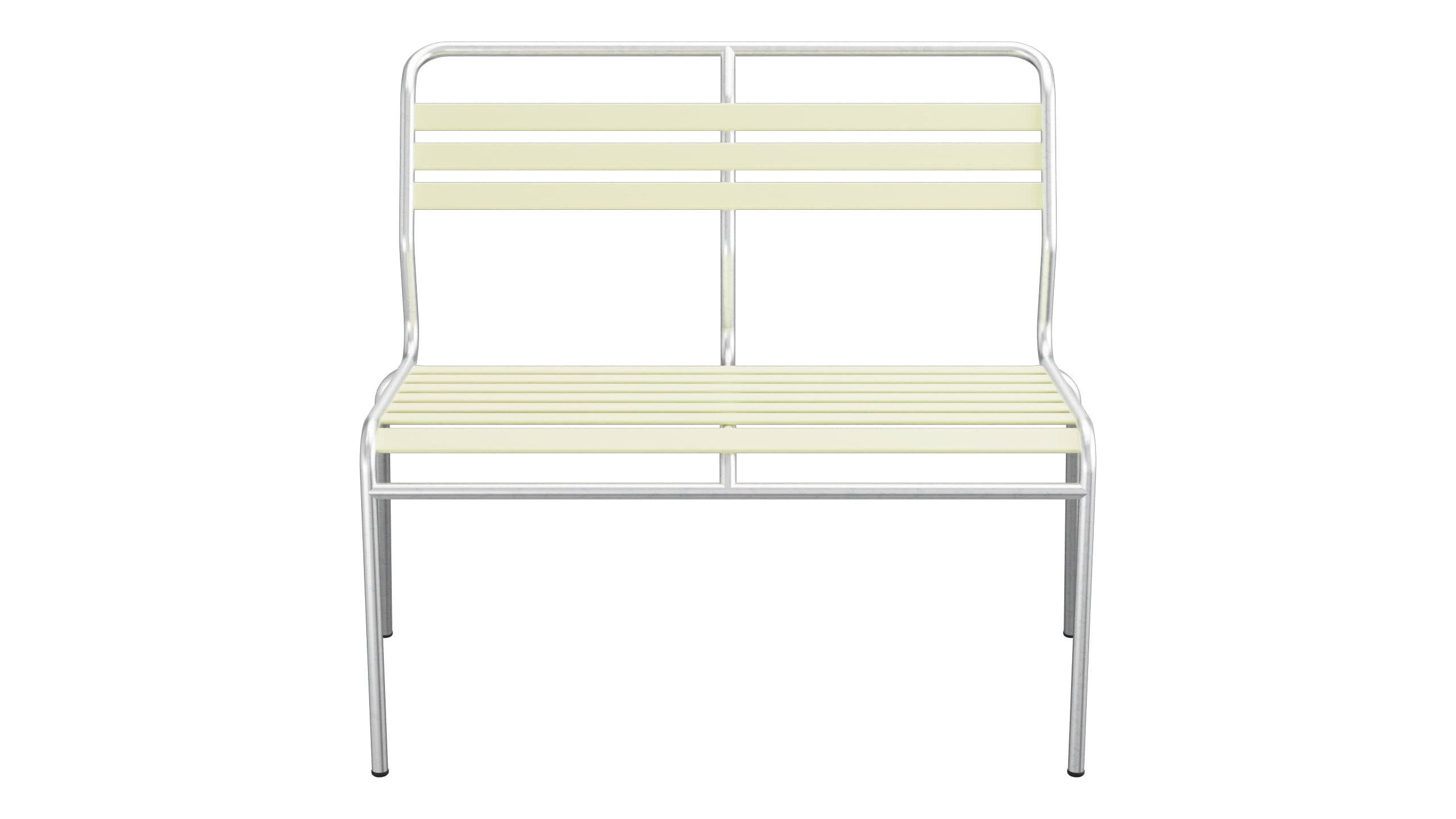 Säntis Lättli-2er Gartenbank ohne Armlehne in Buchsbaumgelb präsentiert im Onlineshop von KAQTU Design AG. Gartenbank ist von Schaffner