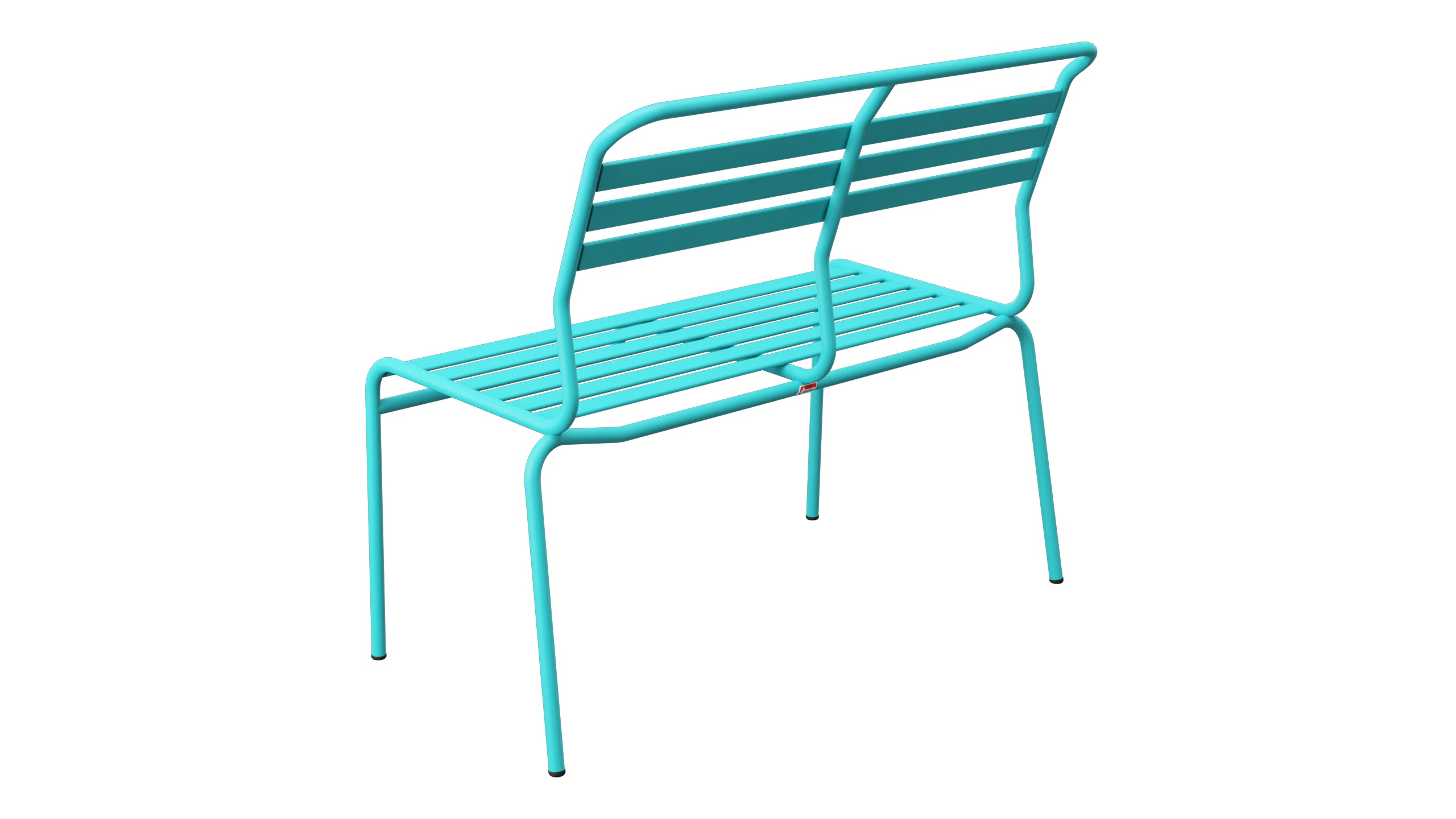 Säntis Lättli-2er Gartenbank ohne Armlehne in Türkis präsentiert im Onlineshop von KAQTU Design AG. Gartenbank ist von Schaffner