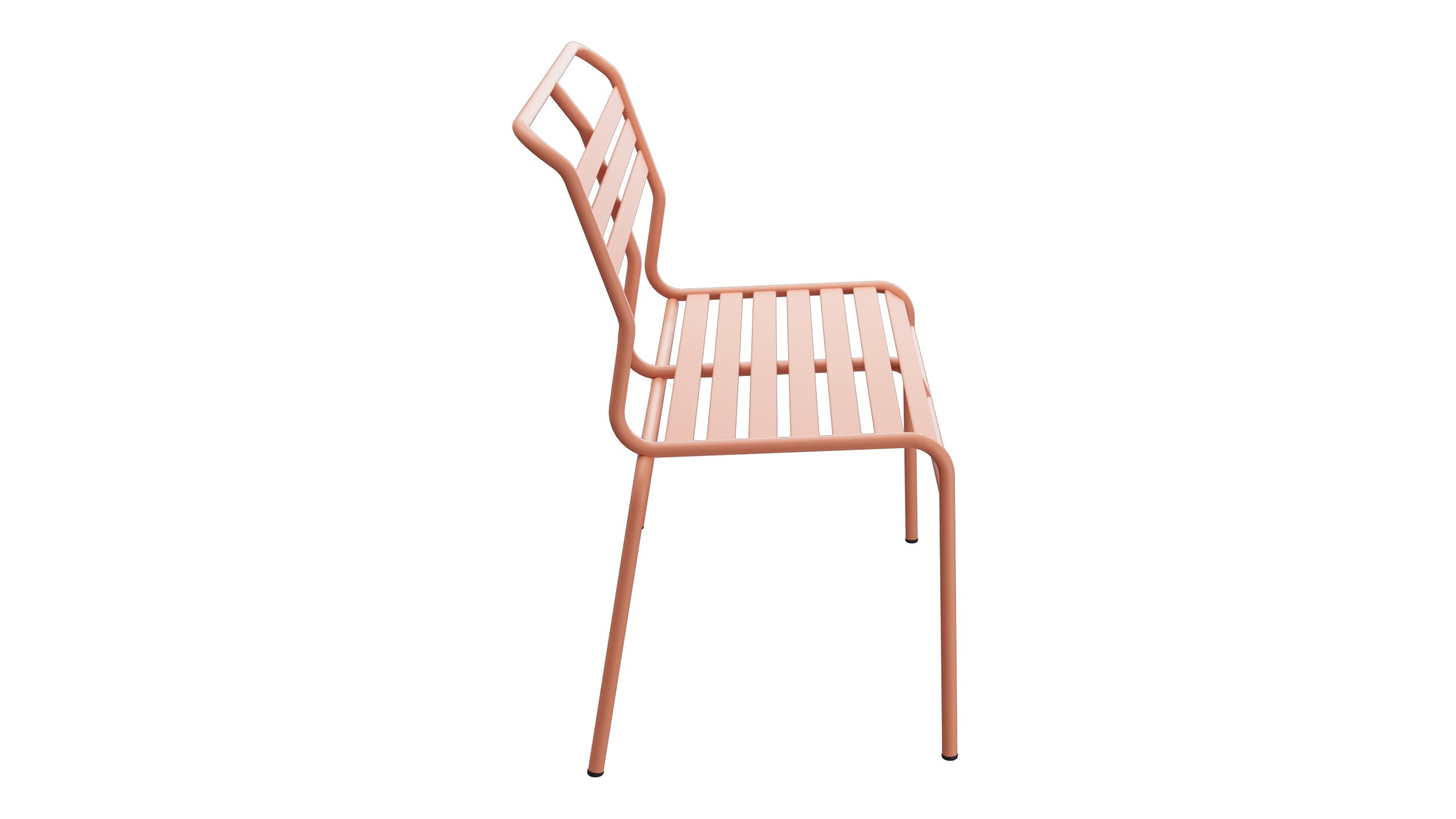 Säntis Lättli-2er Gartenbank ohne Armlehne in Pastellterracotta präsentiert im Onlineshop von KAQTU Design AG. Gartenbank ist von Schaffner