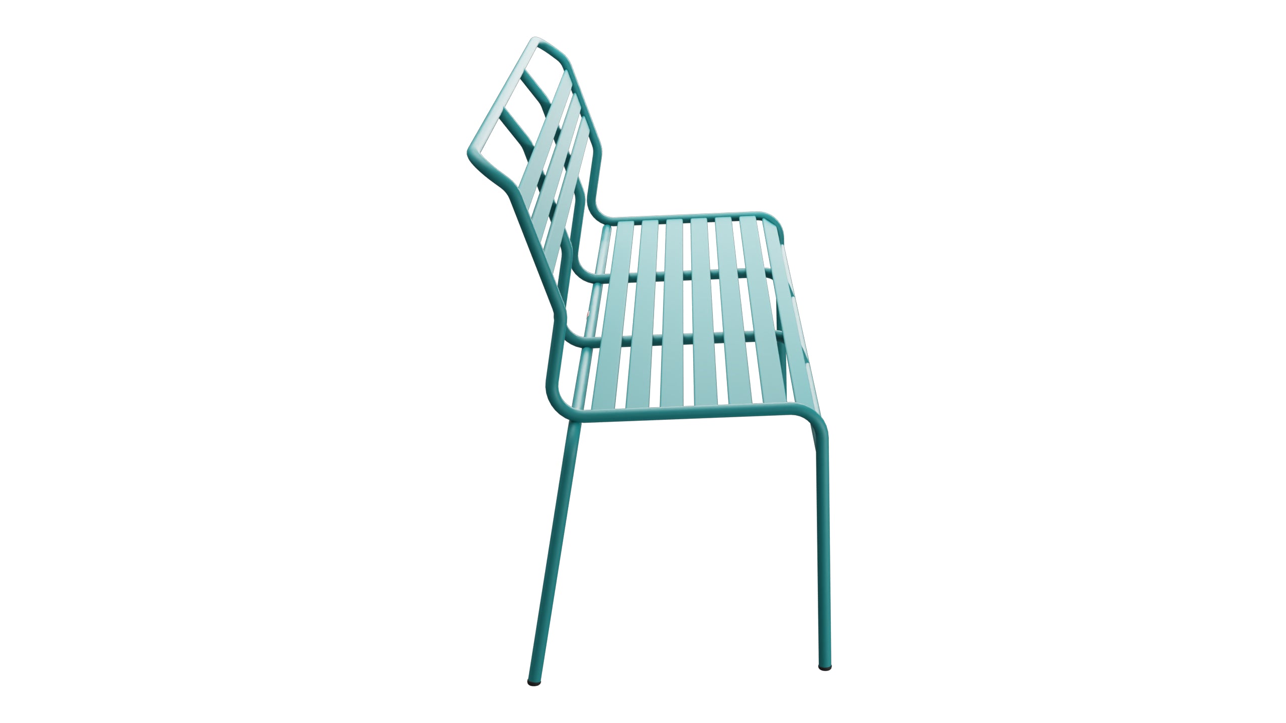 Säntis Lättli-3er Gartenbank ohne Armlehne in Kaliblau präsentiert im Onlineshop von KAQTU Design AG. Gartenbank ist von Schaffner