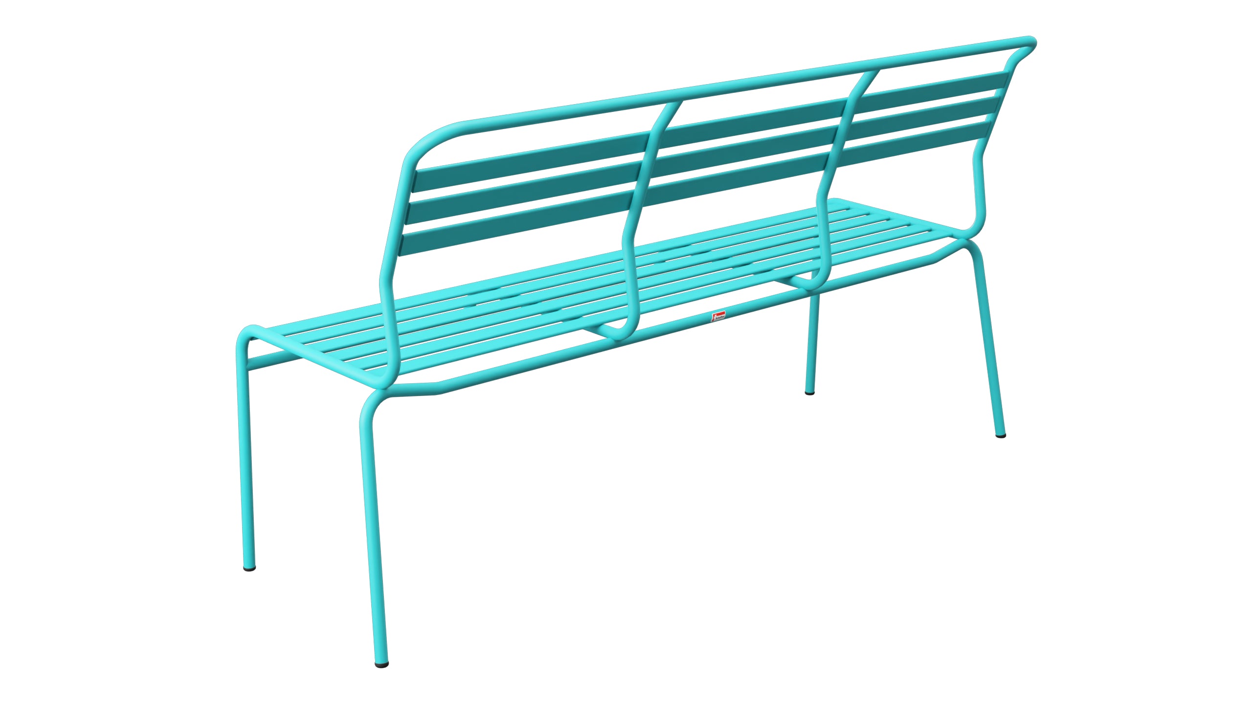 Säntis Lättli-3er Gartenbank ohne Armlehne in Türkis präsentiert im Onlineshop von KAQTU Design AG. Gartenbank ist von Schaffner