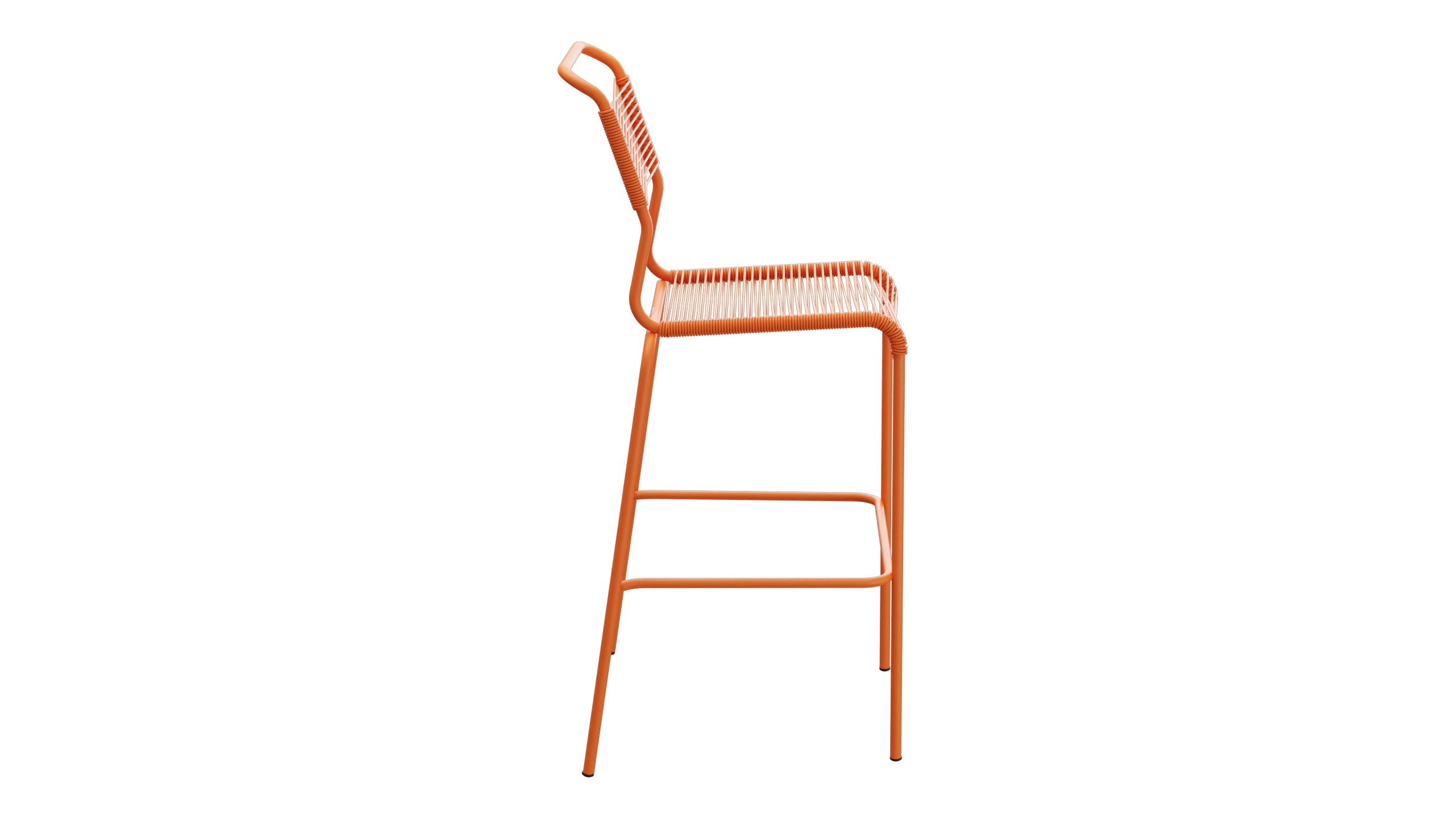 Säntis Spaghetti-Barstuhl Outdoor ohne Armlehne in Orange präsentiert im Onlineshop von KAQTU Design AG. Outdoor-Barstuhl ist von Schaffner