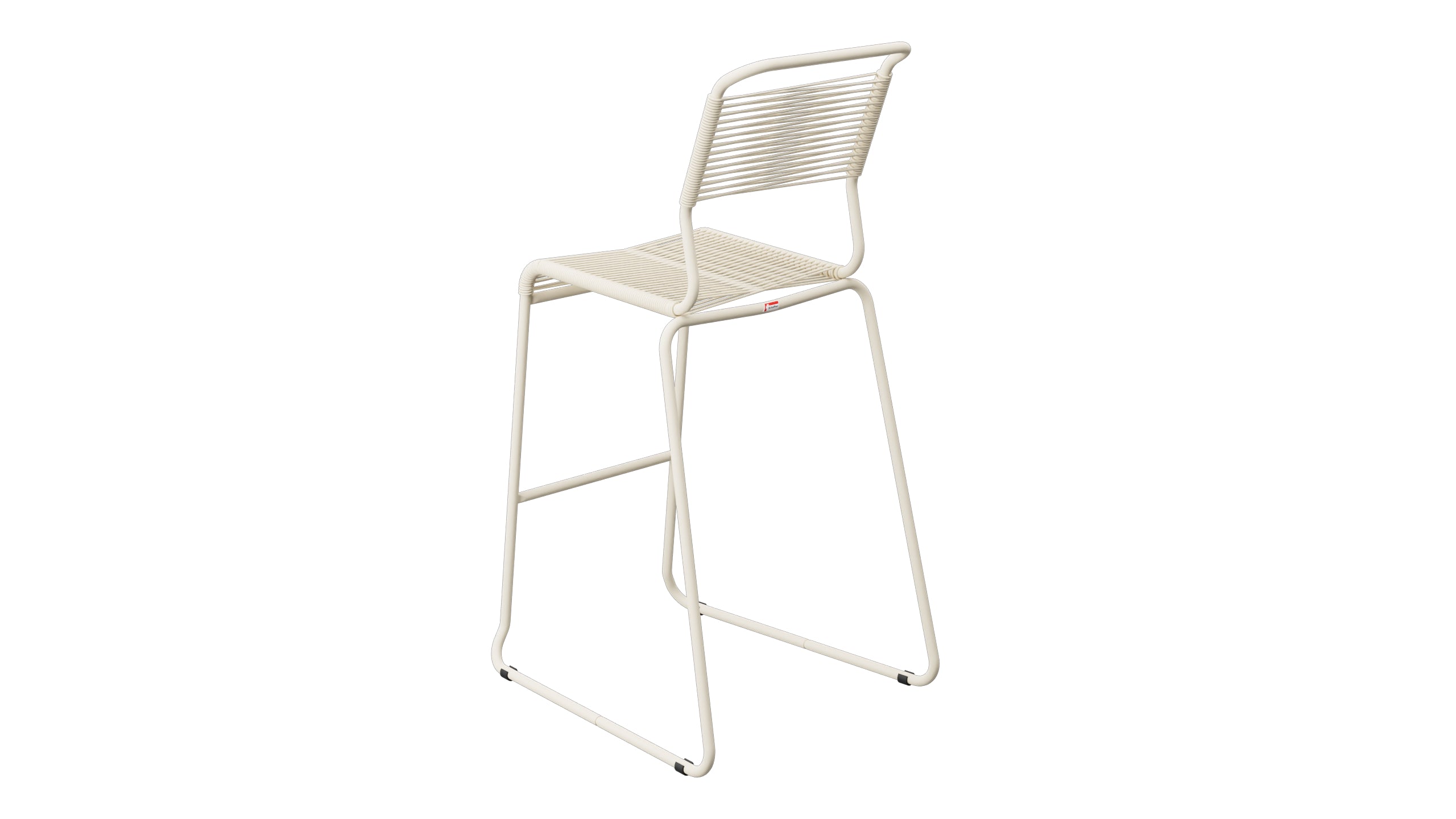 Säntis Spaghetti-Barstuhl Outdoor ohne Armlehne Kufen in Pastellsand präsentiert im Onlineshop von KAQTU Design AG. Outdoor-Barstuhl ist von Schaffner