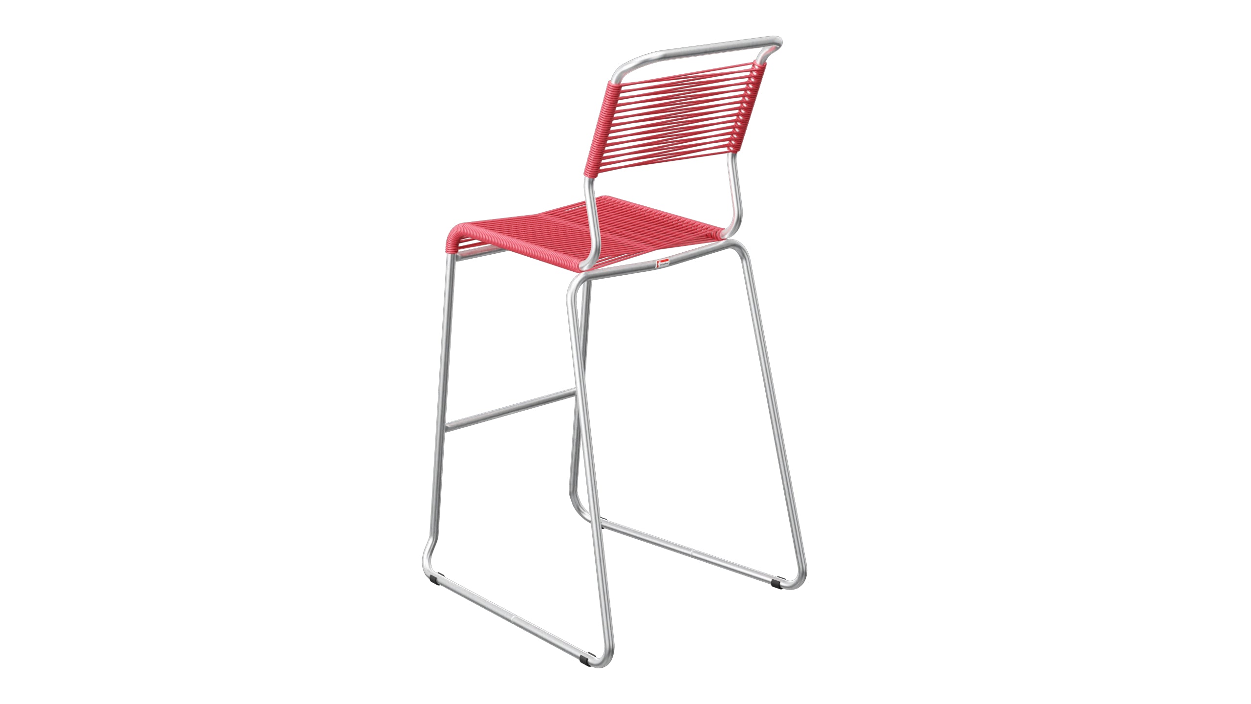 Säntis Spaghetti-Barstuhl Outdoor ohne Armlehne Kufen in Ahornrot präsentiert im Onlineshop von KAQTU Design AG. Outdoor-Barstuhl ist von Schaffner