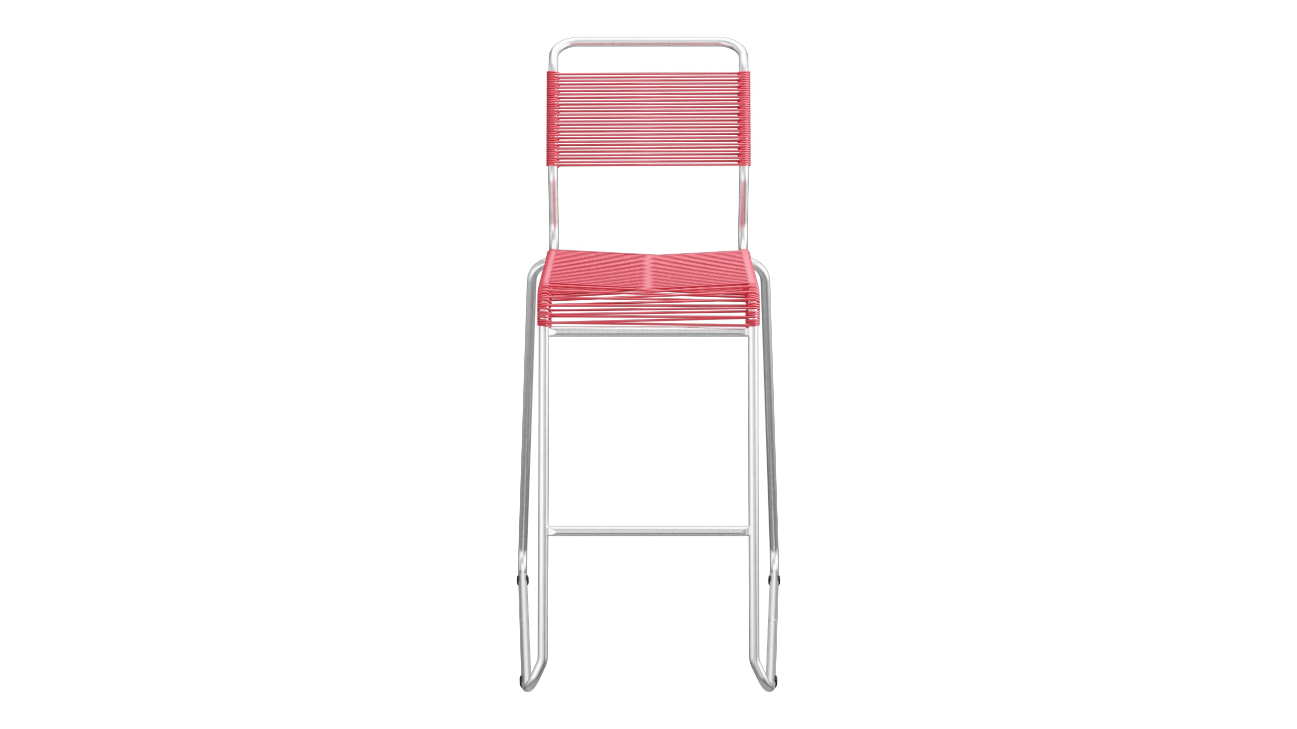 Säntis Spaghetti-Barstuhl Outdoor ohne Armlehne Kufen in Ahornrot präsentiert im Onlineshop von KAQTU Design AG. Outdoor-Barstuhl ist von Schaffner