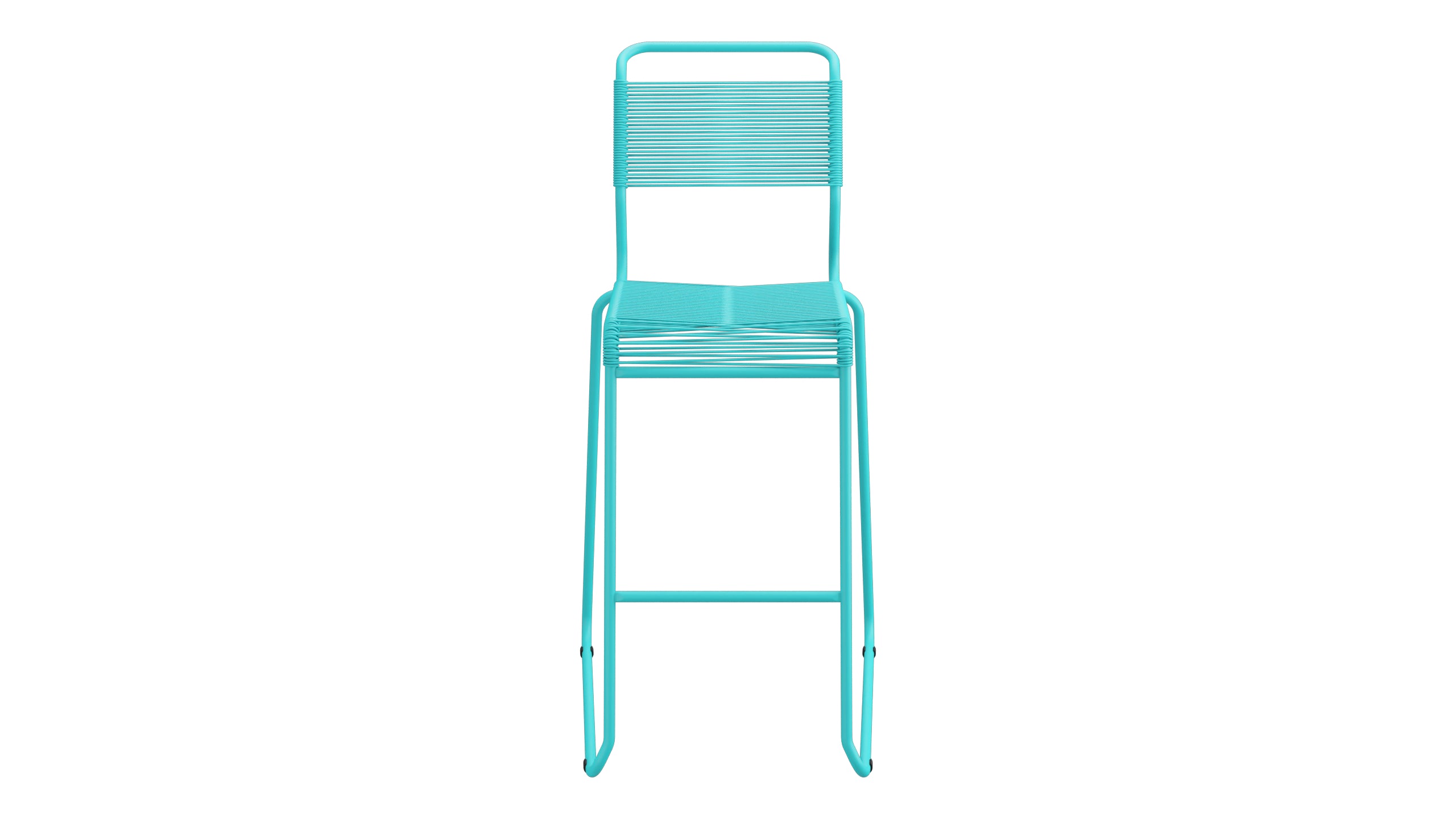 Säntis Spaghetti-Barstuhl Outdoor ohne Armlehne Kufen in Türkis präsentiert im Onlineshop von KAQTU Design AG. Outdoor-Barstuhl ist von Schaffner