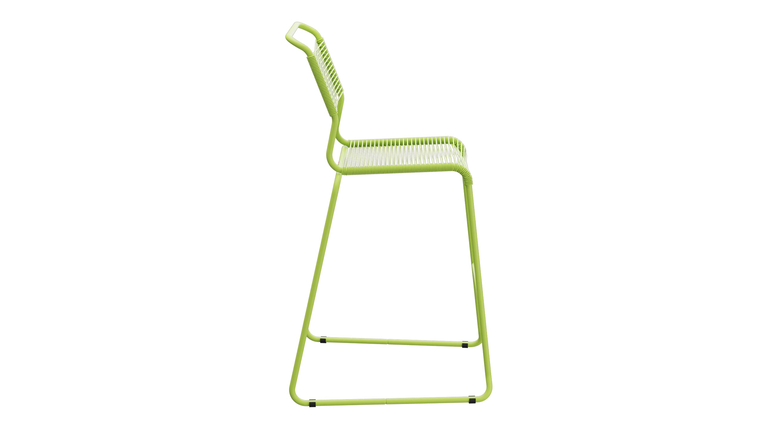 Säntis Spaghetti-Barstuhl Outdoor ohne Armlehne Kufen in Hellgrün präsentiert im Onlineshop von KAQTU Design AG. Outdoor-Barstuhl ist von Schaffner