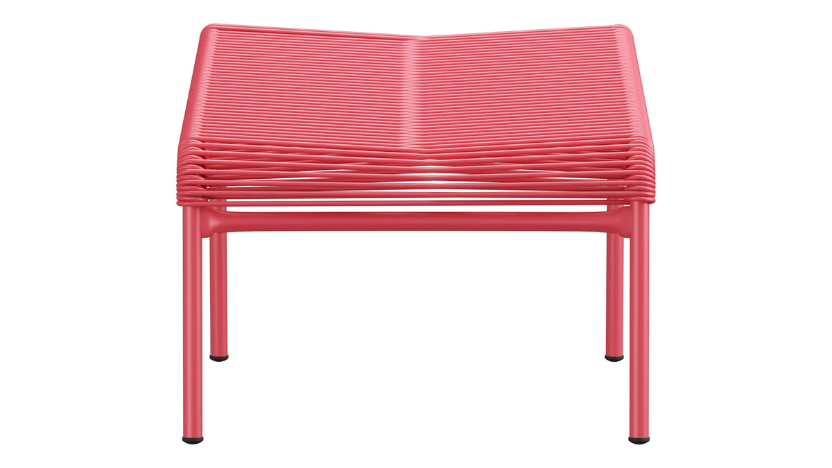 Säntis Spaghetti-Fusshocker in Ahornrot präsentiert im Onlineshop von KAQTU Design AG. Hocker Outdoor ist von Schaffner