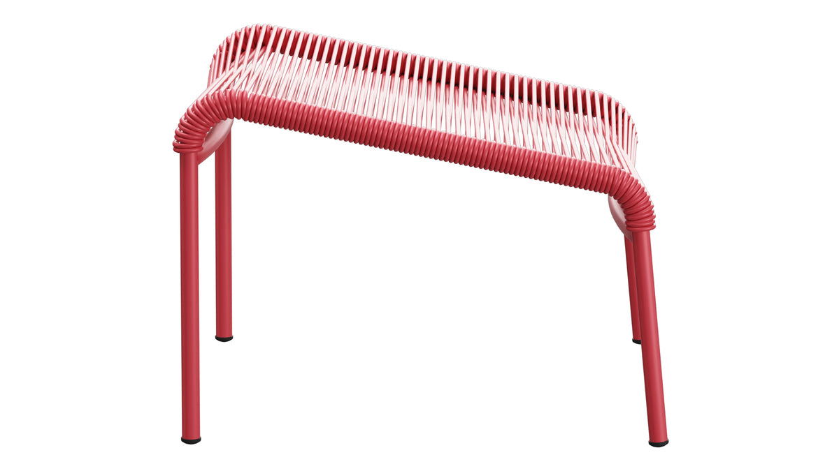 Säntis Spaghetti-Fusshocker in Ahornrot präsentiert im Onlineshop von KAQTU Design AG. Hocker Outdoor ist von Schaffner