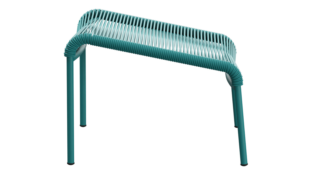 Säntis Spaghetti-Fusshocker in Kaliblau präsentiert im Onlineshop von KAQTU Design AG. Hocker Outdoor ist von Schaffner