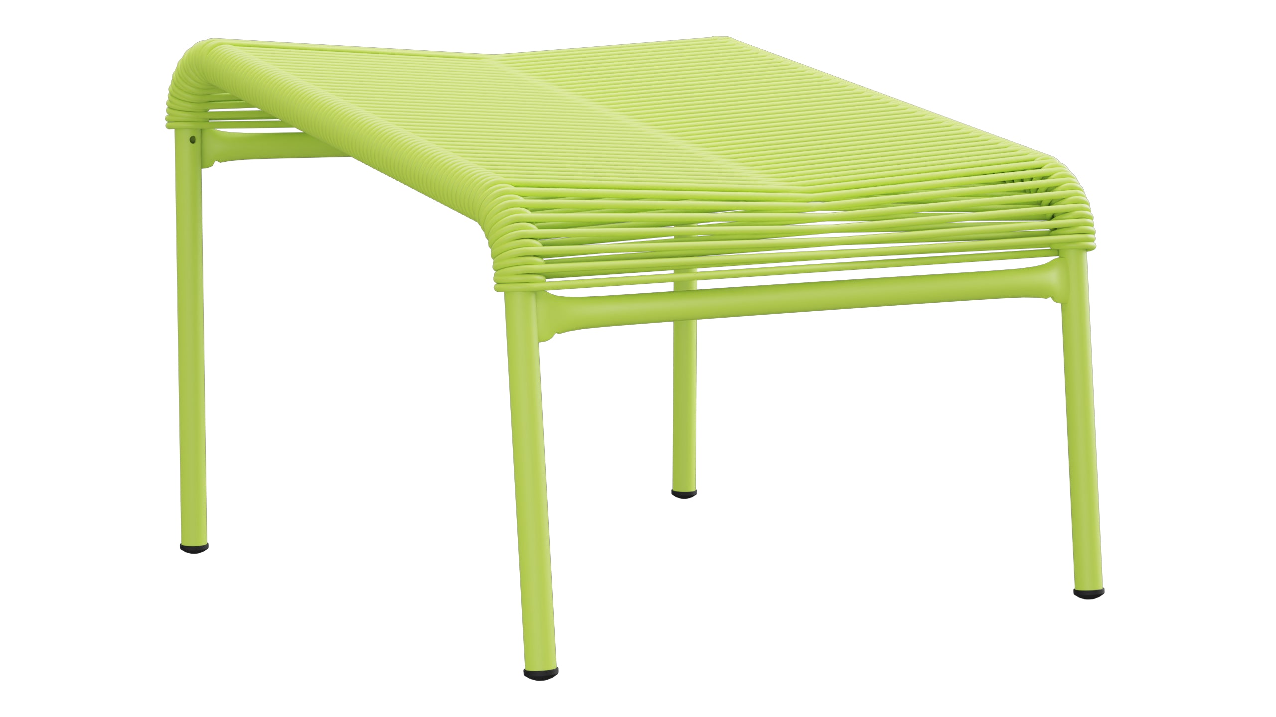 Säntis Spaghetti-Fusshocker in Hellgrün präsentiert im Onlineshop von KAQTU Design AG. Hocker Outdoor ist von Schaffner