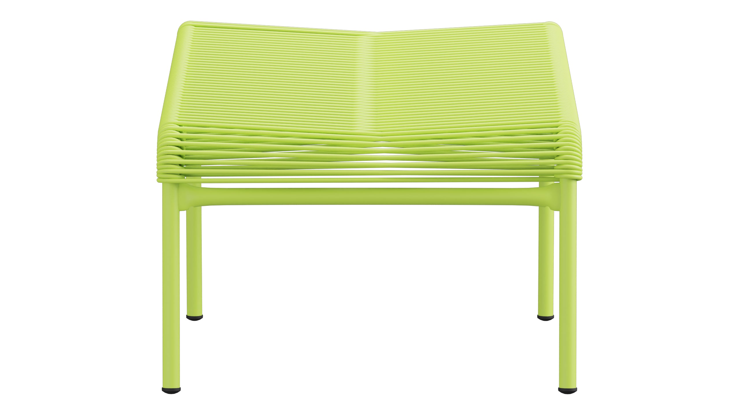 Säntis Spaghetti-Fusshocker in Hellgrün präsentiert im Onlineshop von KAQTU Design AG. Hocker Outdoor ist von Schaffner