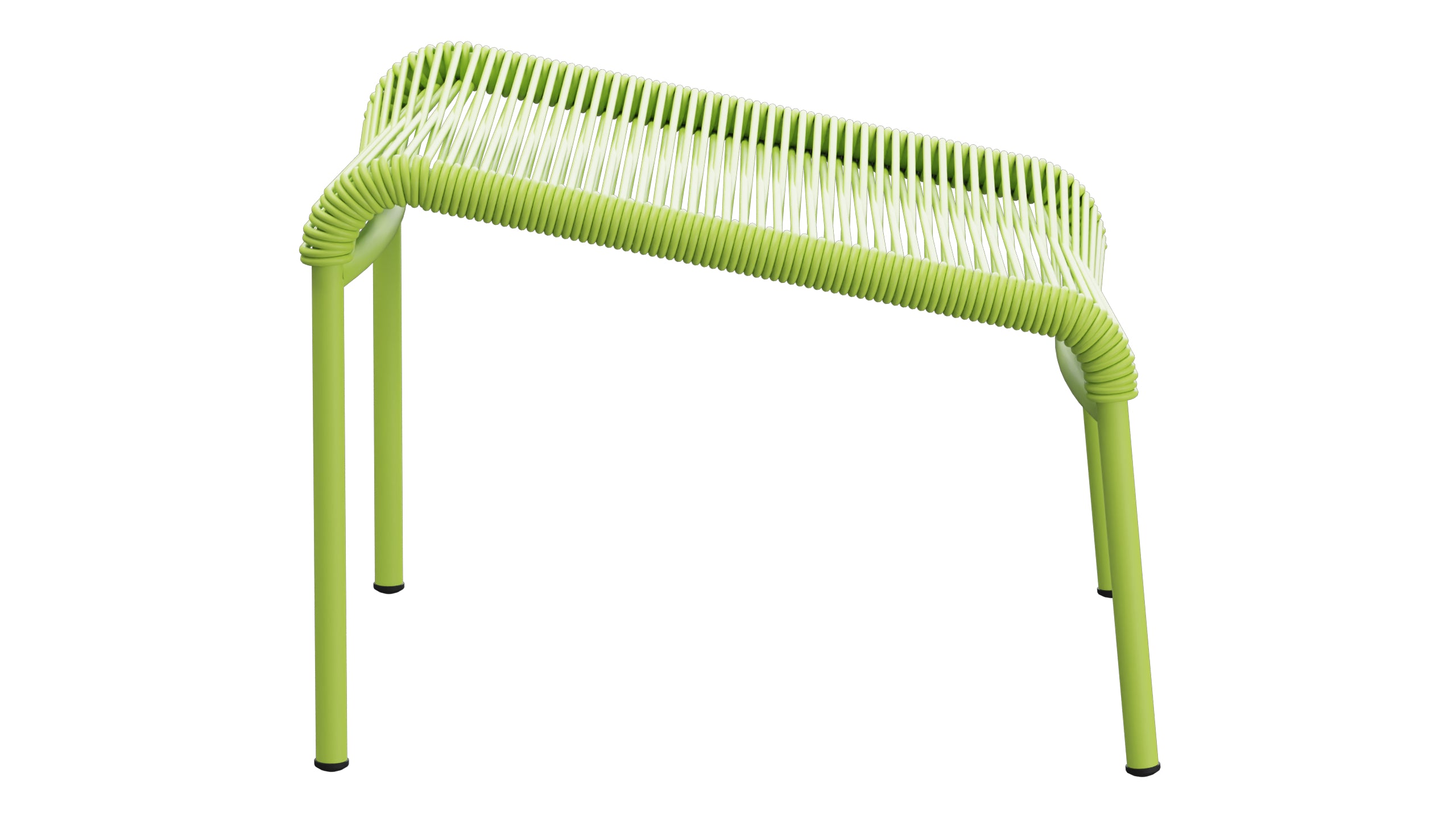 Säntis Spaghetti-Fusshocker in Hellgrün präsentiert im Onlineshop von KAQTU Design AG. Hocker Outdoor ist von Schaffner