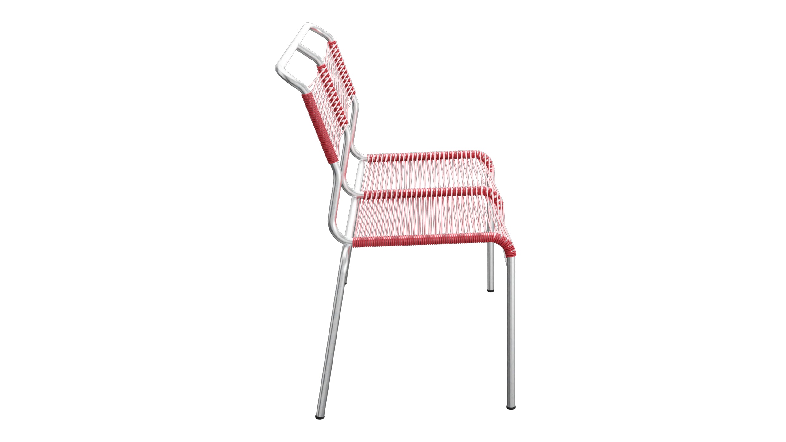 Säntis Spaghetti-2er Gartenbank ohne Armlehne in Ahornrot präsentiert im Onlineshop von KAQTU Design AG. Gartenbank ist von Schaffner