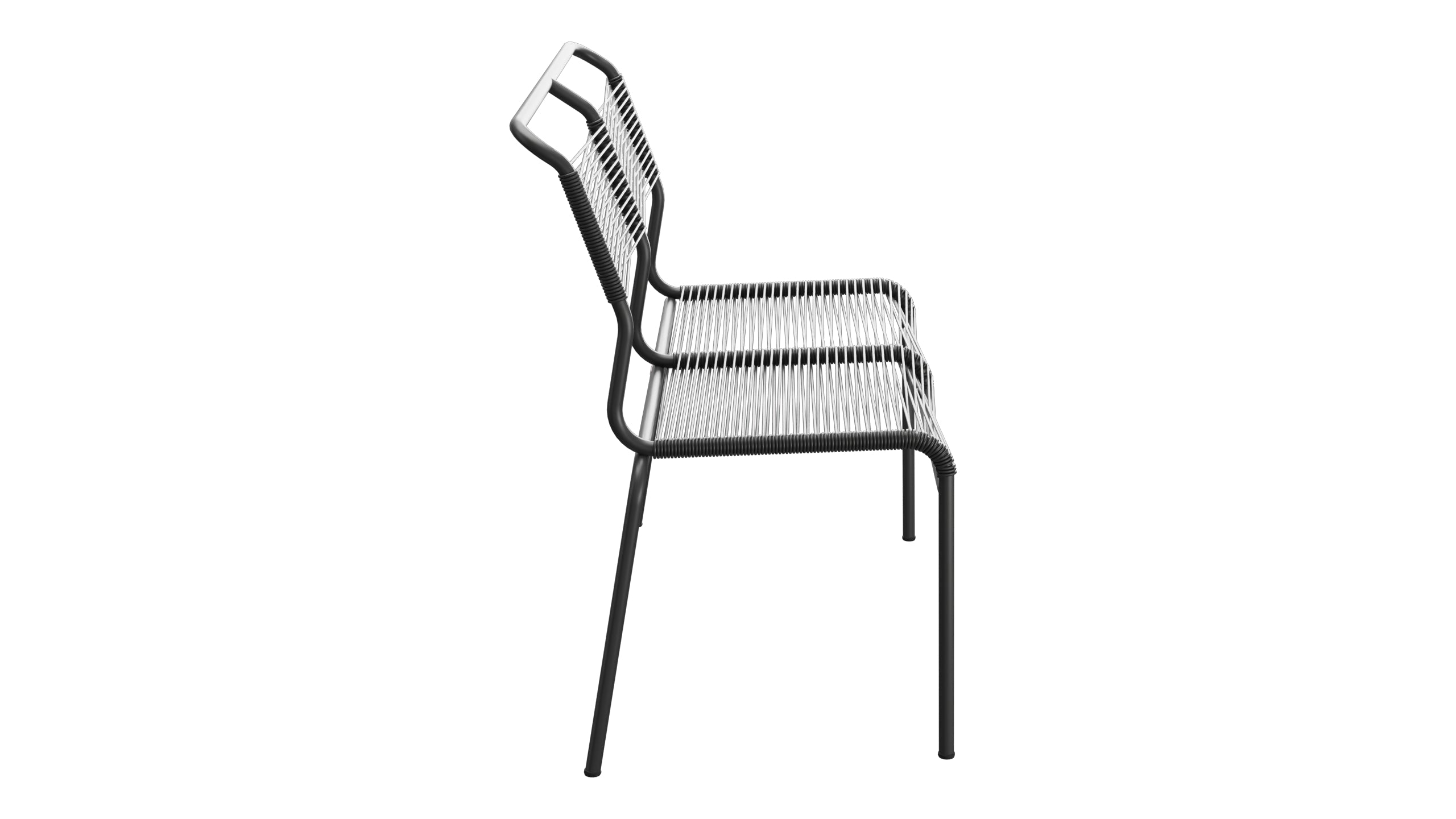 Säntis Spaghetti-2er Gartenbank ohne Armlehne in Anthrazit präsentiert im Onlineshop von KAQTU Design AG. Gartenbank ist von Schaffner