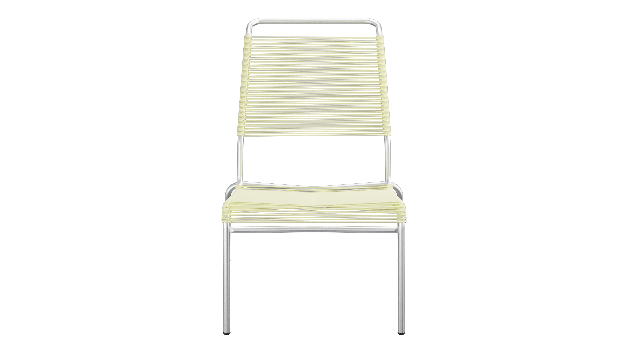 Säntis Spaghetti-Lounger ohne Armlehne Hochlehner in Buchsbaumgelb präsentiert im Onlineshop von KAQTU Design AG. Outdoor-Sessel ist von Schaffner