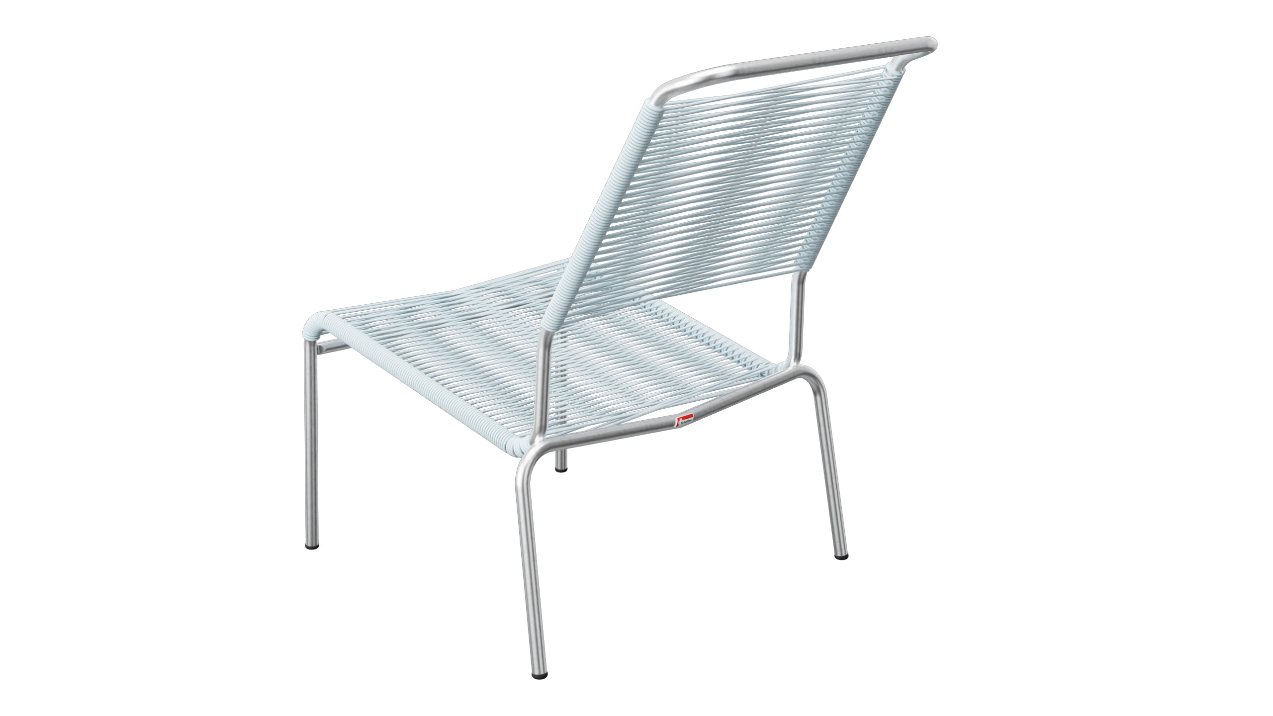 Säntis Spaghetti-Lounger ohne Armlehne Hochlehner in Pastellblau präsentiert im Onlineshop von KAQTU Design AG. Outdoor-Sessel ist von Schaffner