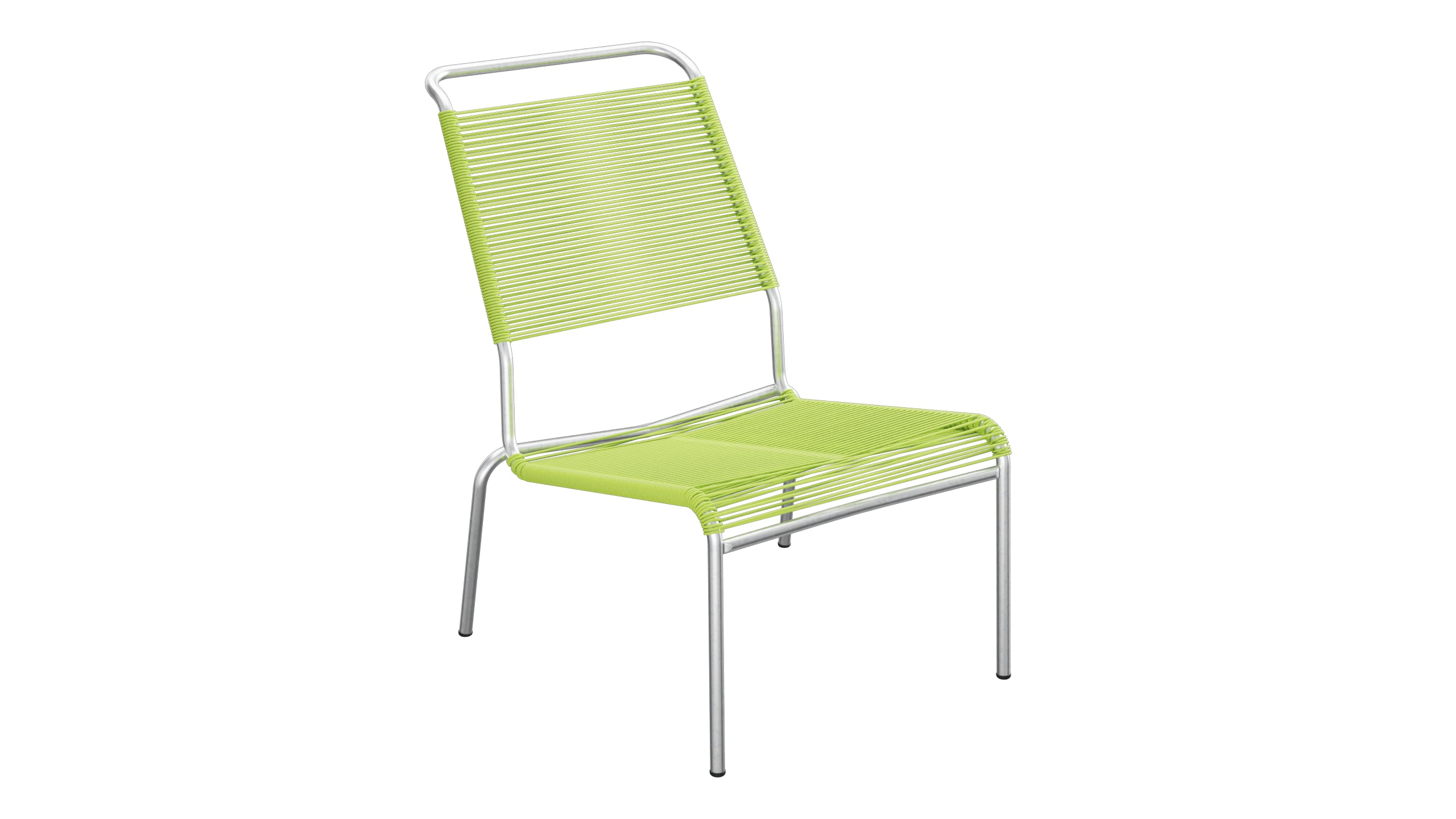 Säntis Spaghetti-Lounger ohne Armlehne Hochlehner in Hellgrün präsentiert im Onlineshop von KAQTU Design AG. Outdoor-Sessel ist von Schaffner