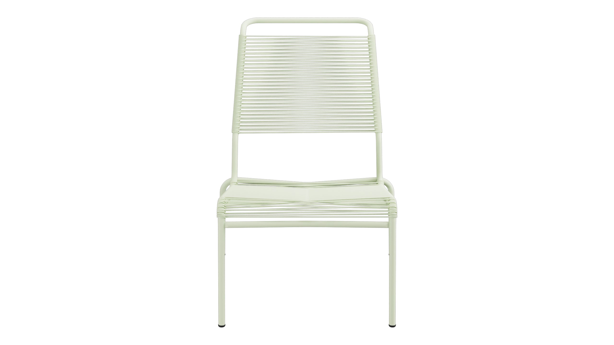 Säntis Spaghetti-Lounger ohne Armlehne Hochlehner in Pastellgrün präsentiert im Onlineshop von KAQTU Design AG. Outdoor-Sessel ist von Schaffner