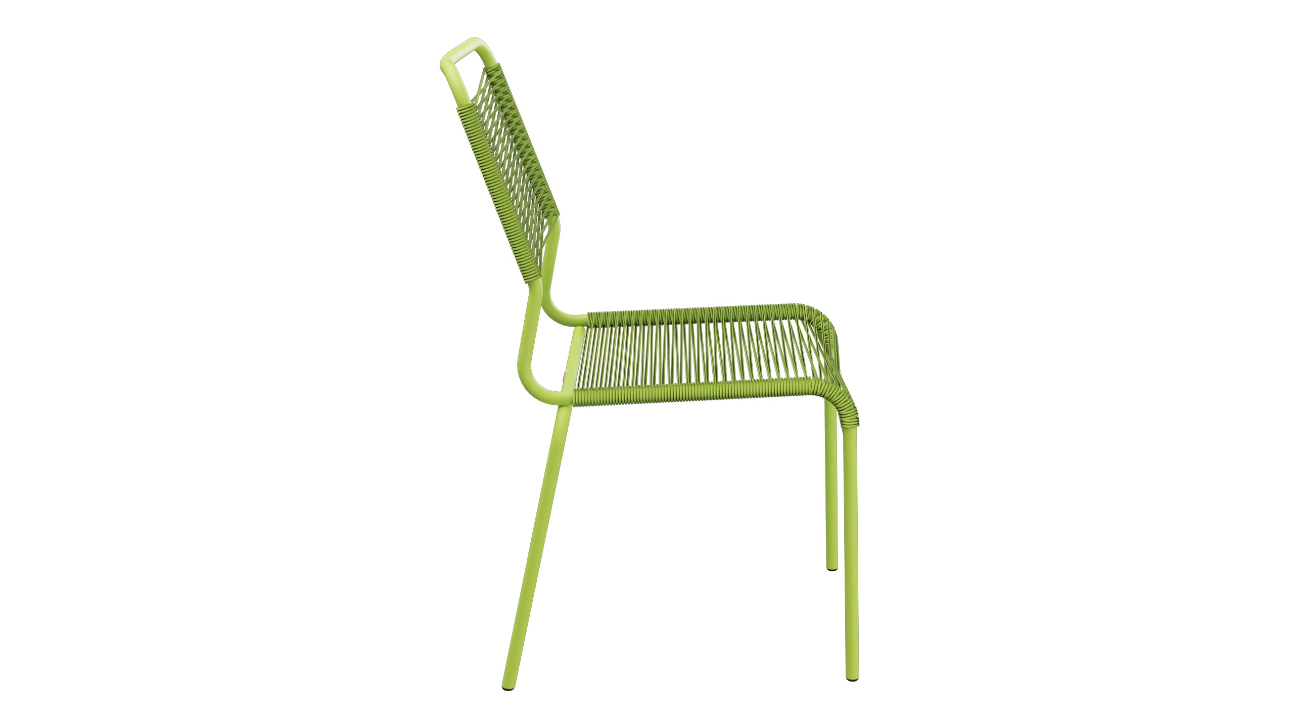 Rigi Spaghetti-Gartenstuhl ohne Armlehne Comfort in Hellgrün präsentiert im Onlineshop von KAQTU Design AG. Gartenstuhl ist von Schaffner